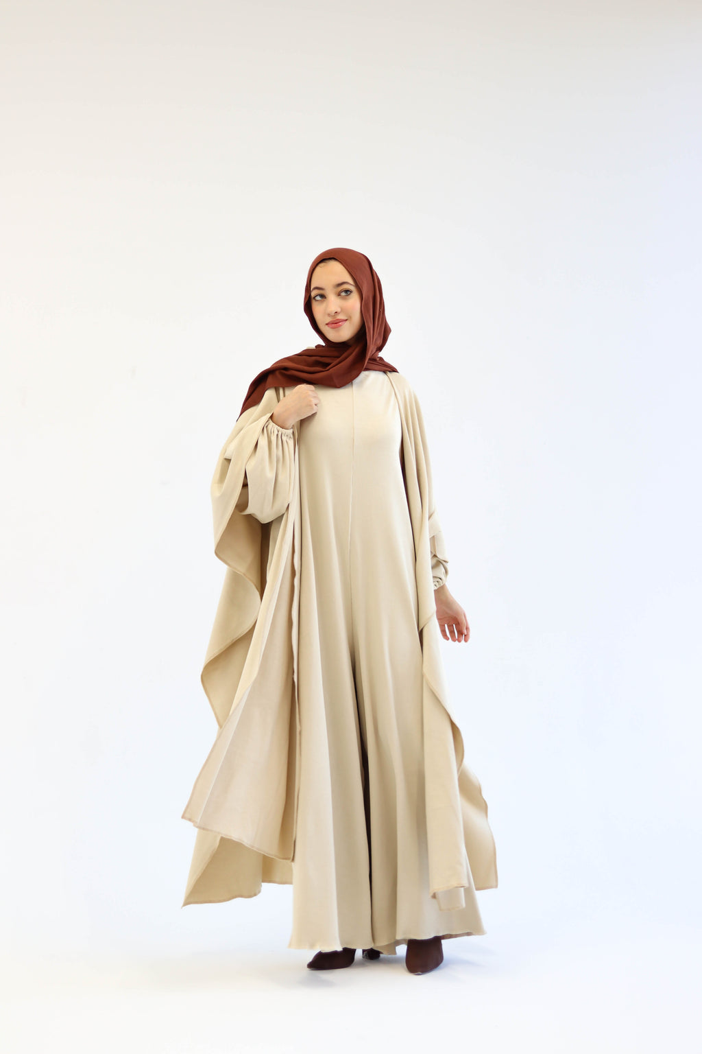 Asiia Set|Cape|Jumpsuit In Beige
