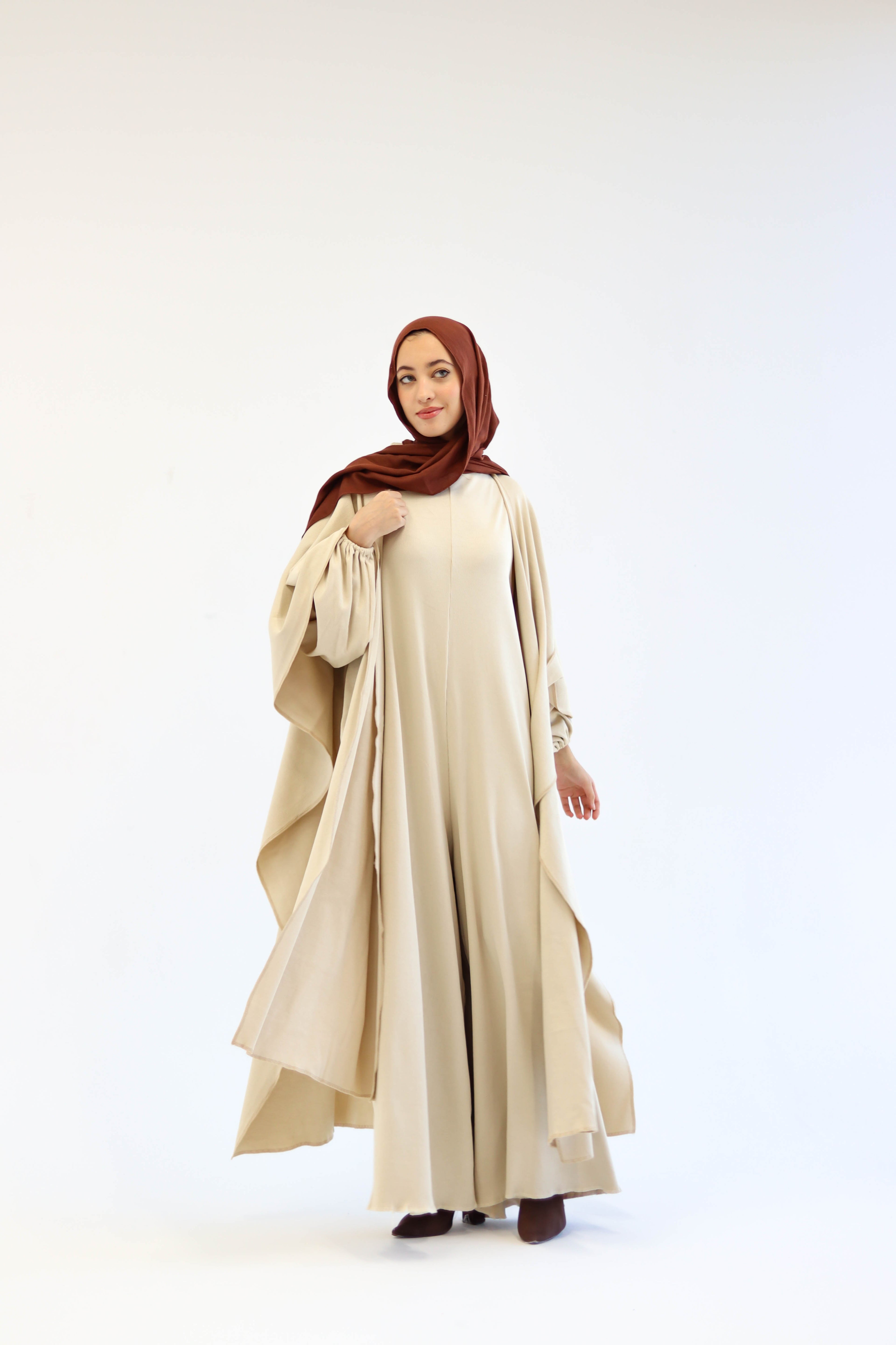 Asiia Set|Cape|Jumpsuit In Beige