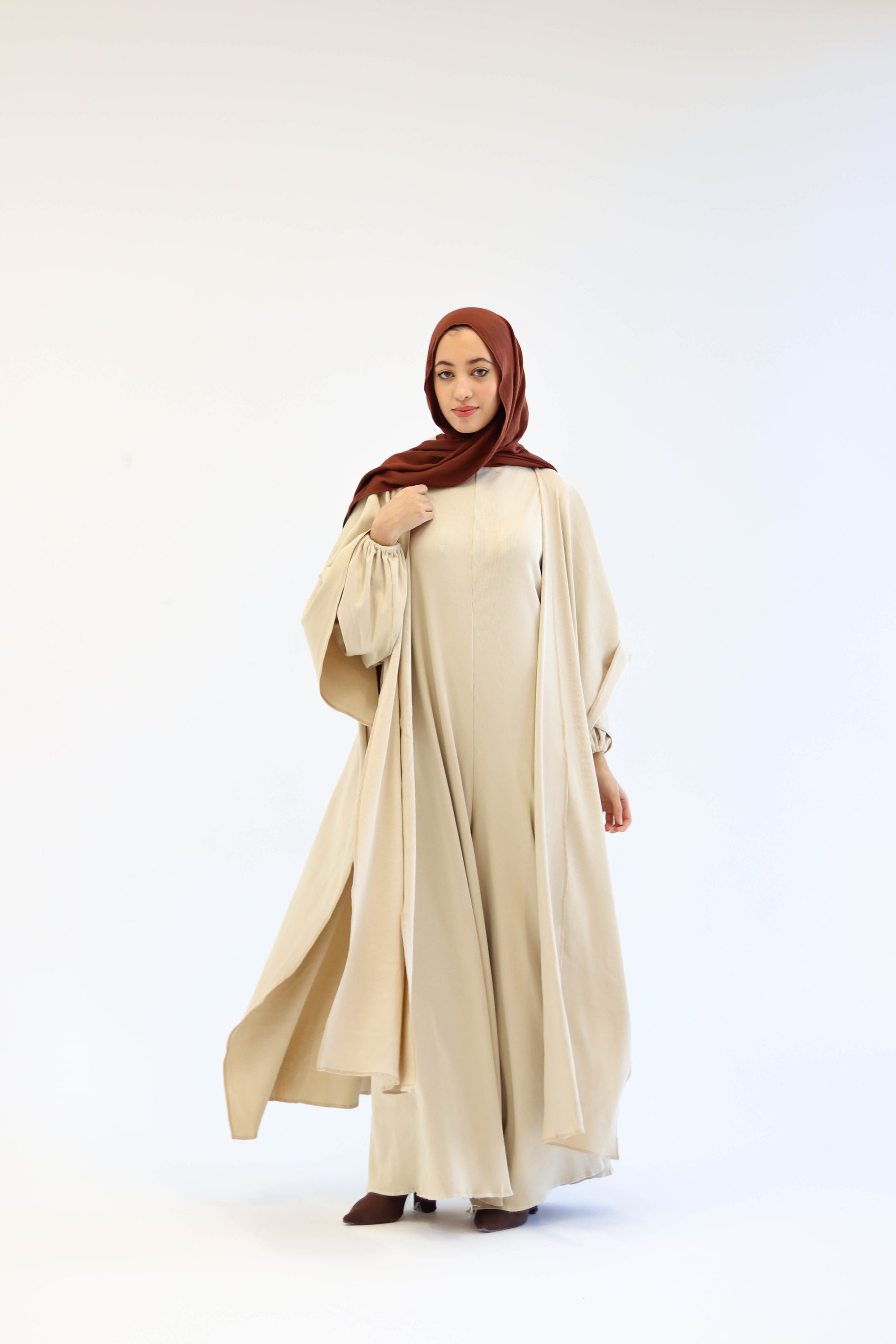 Asiia Set|Cape|Jumpsuit In Beige