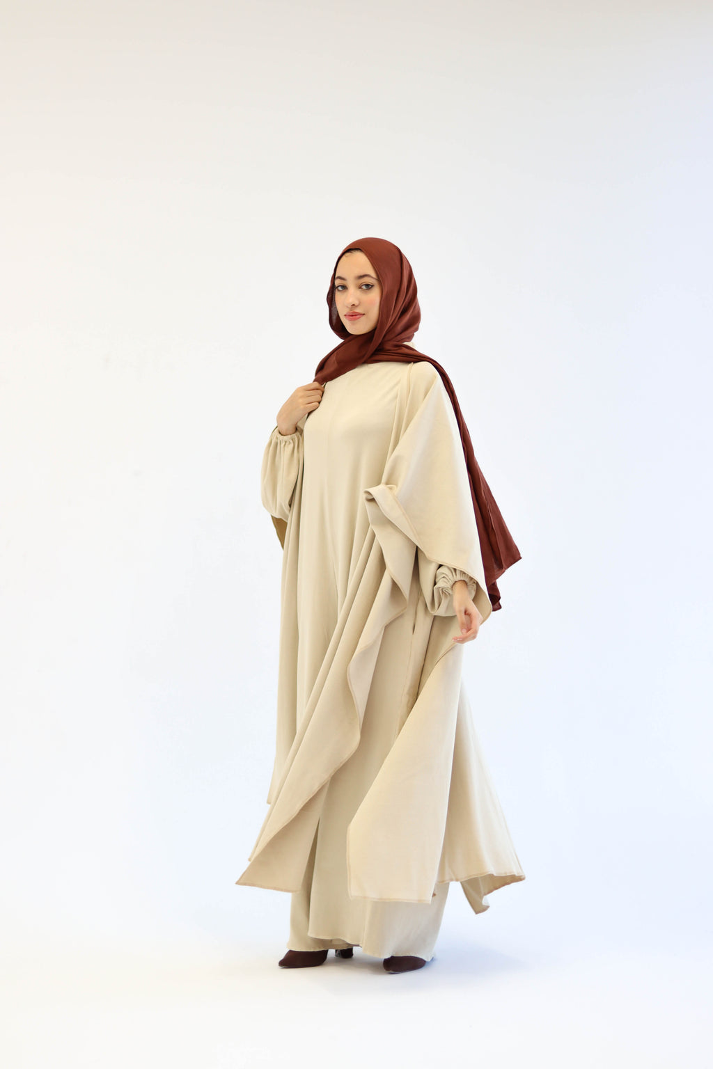 Asiia Set|Cape|Jumpsuit In Beige
