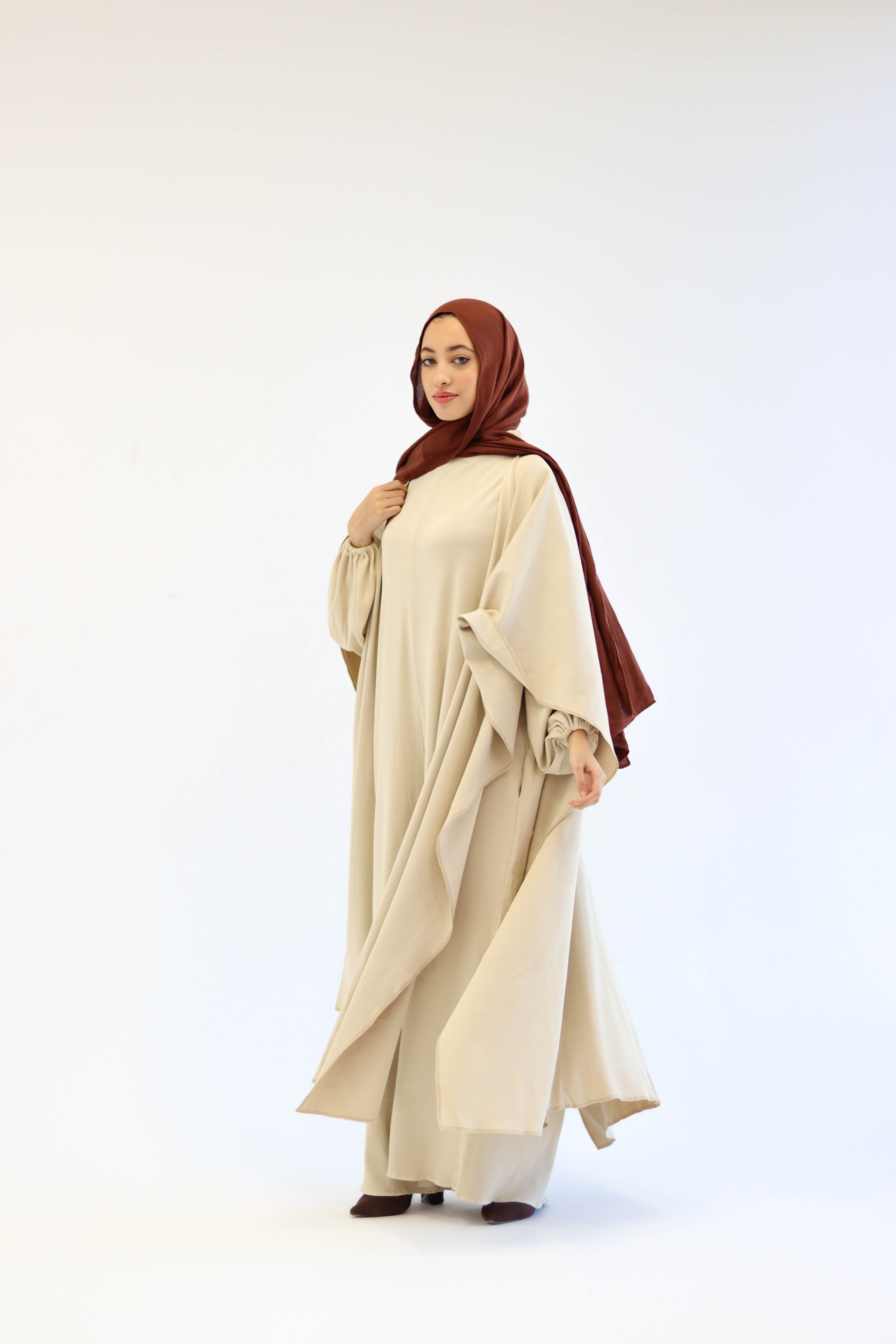 Asiia Set|Cape|Jumpsuit In Beige