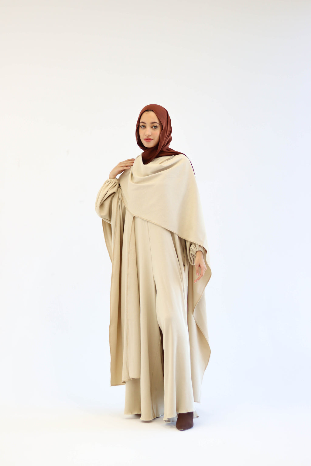 Asiia Set|Cape|Jumpsuit In Beige