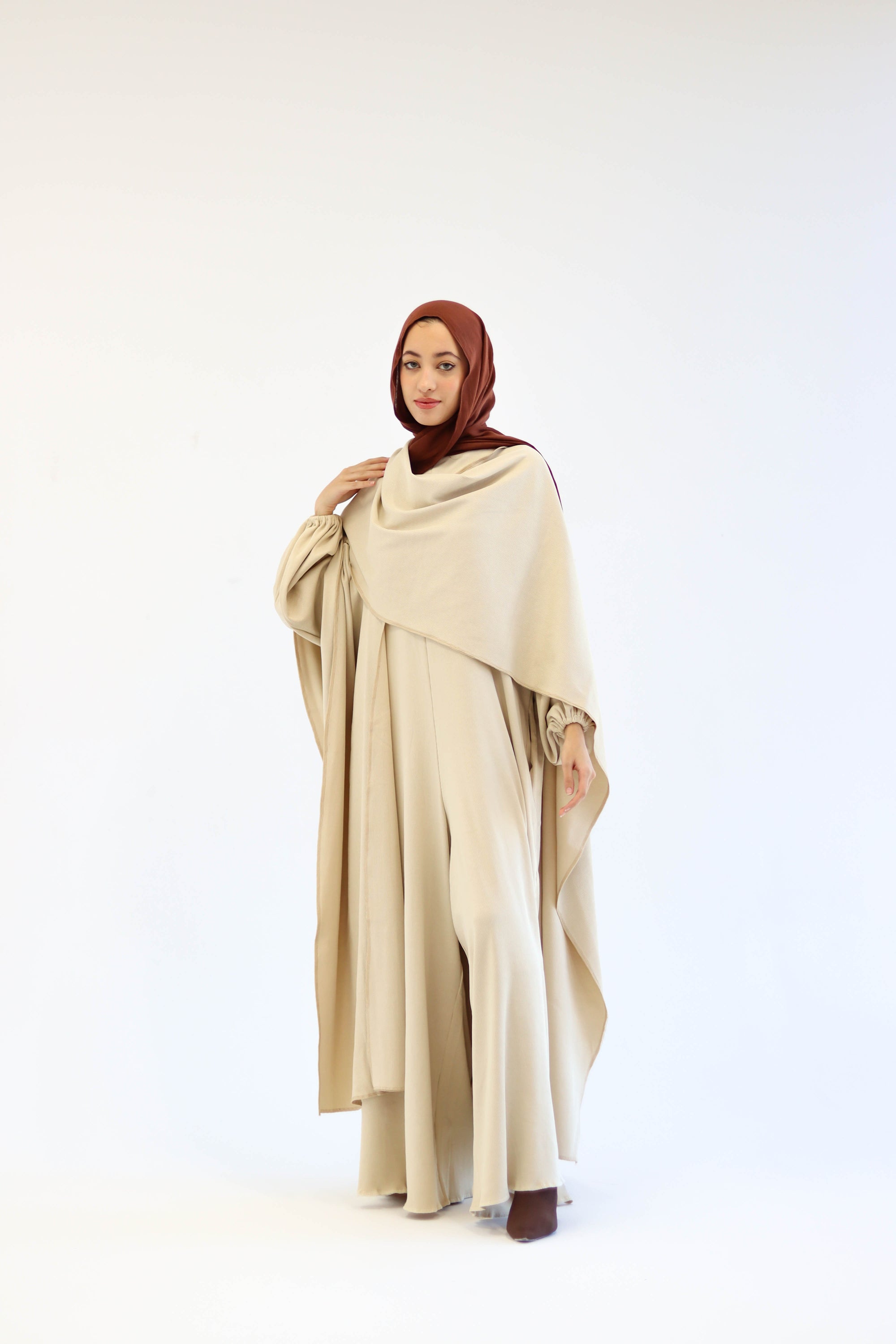 Asiia Set|Cape|Jumpsuit In Beige