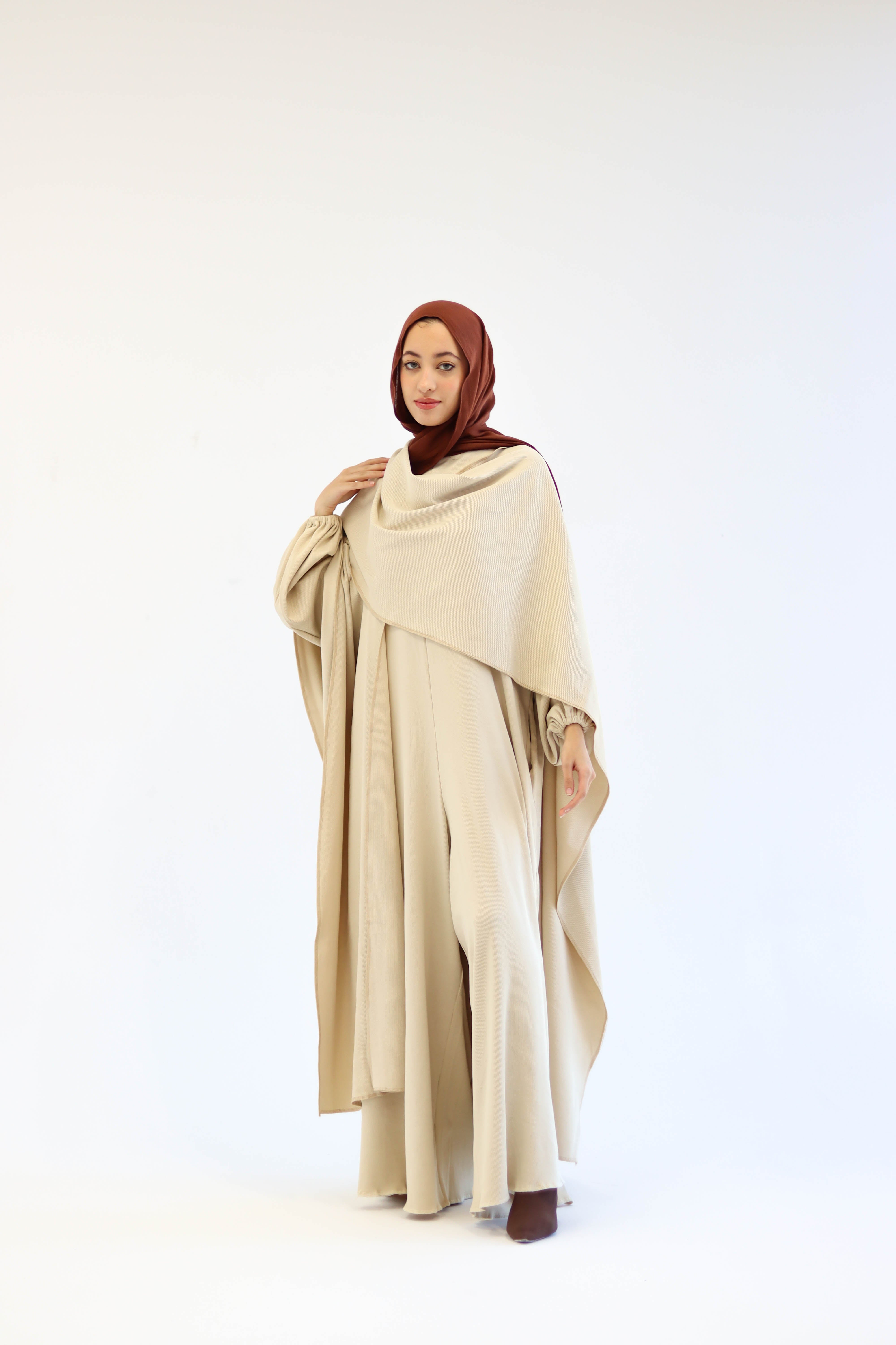 Asiia Set|Cape|Jumpsuit In Beige