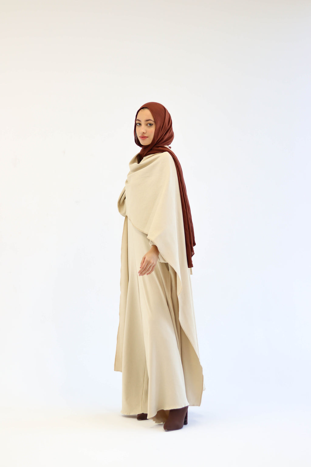 Asiia Set|Cape|Jumpsuit In Beige