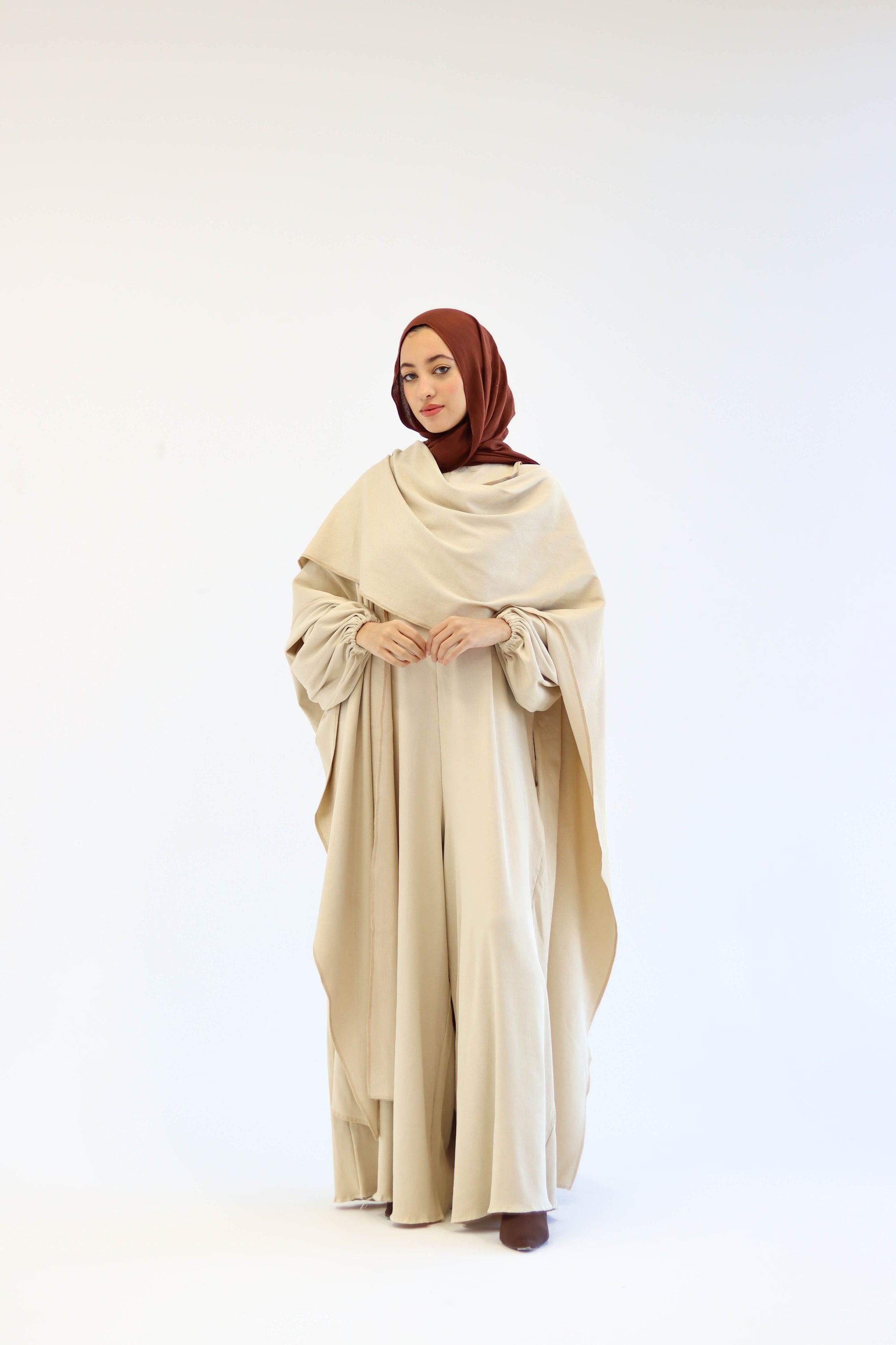 Asiia Set|Cape|Jumpsuit In Beige