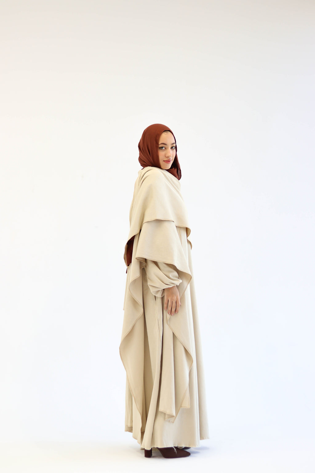 Asiia Set|Cape|Jumpsuit In Beige