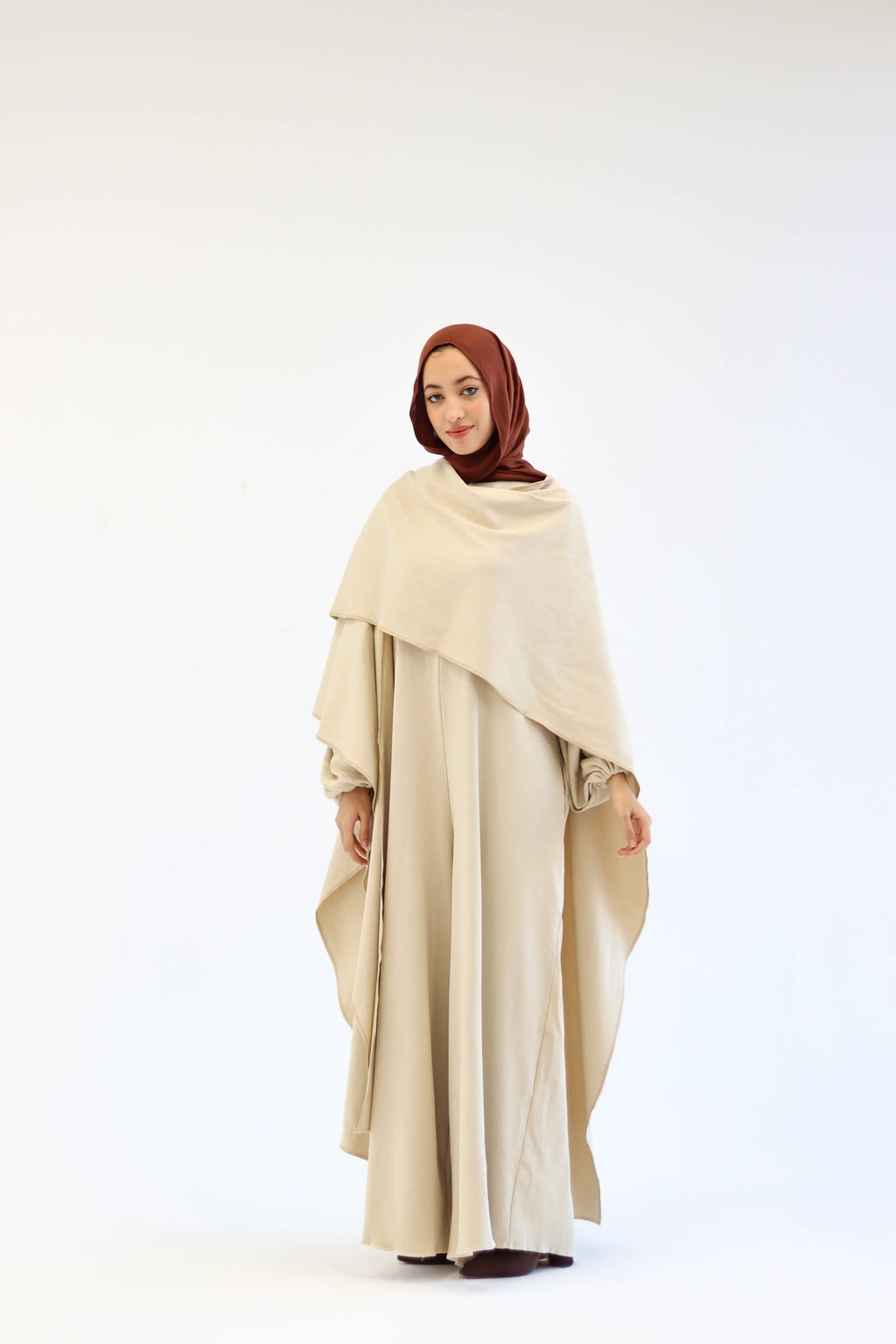 Asiia Set|Cape|Jumpsuit In Beige