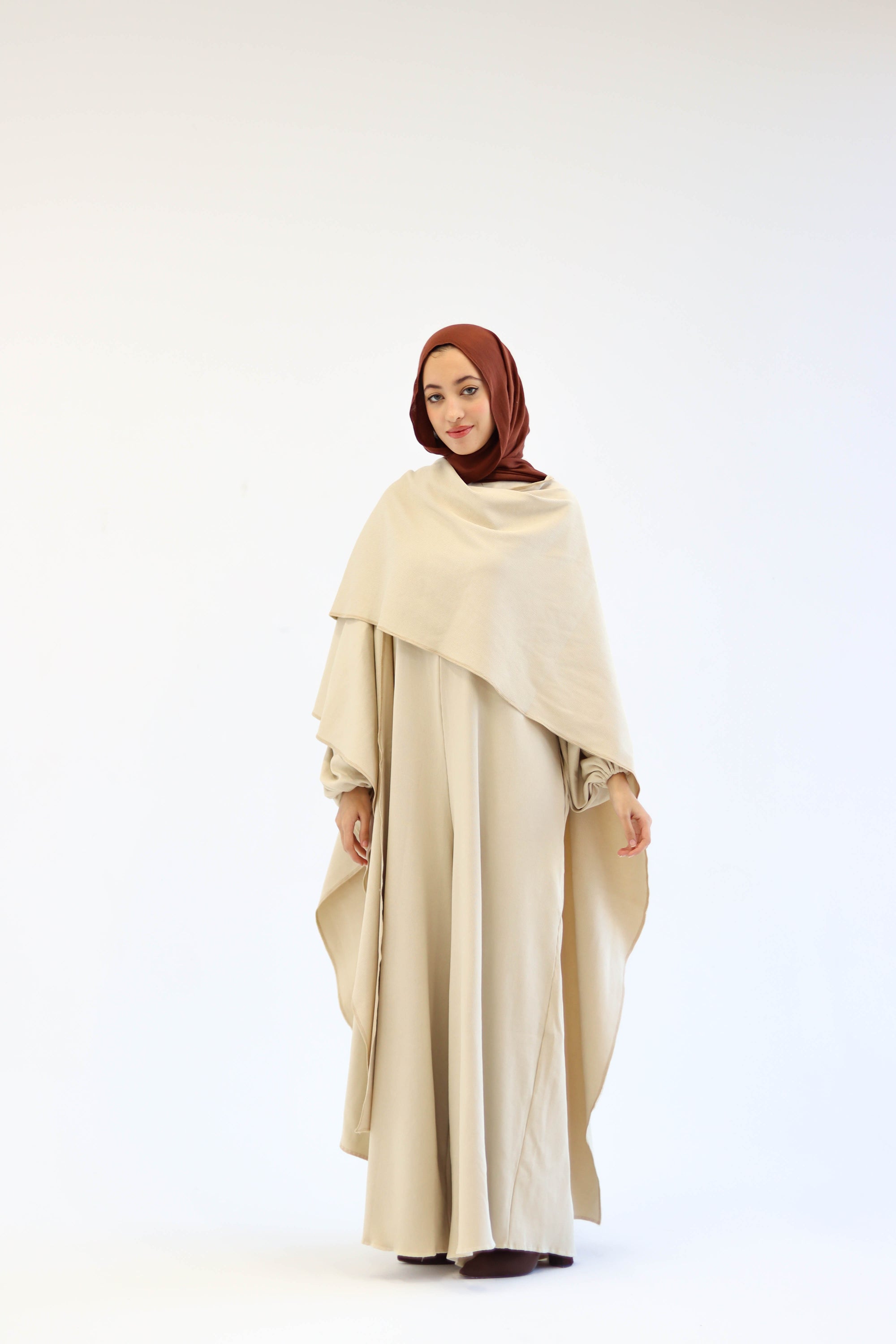 Asiia Set|Cape|Jumpsuit In Beige