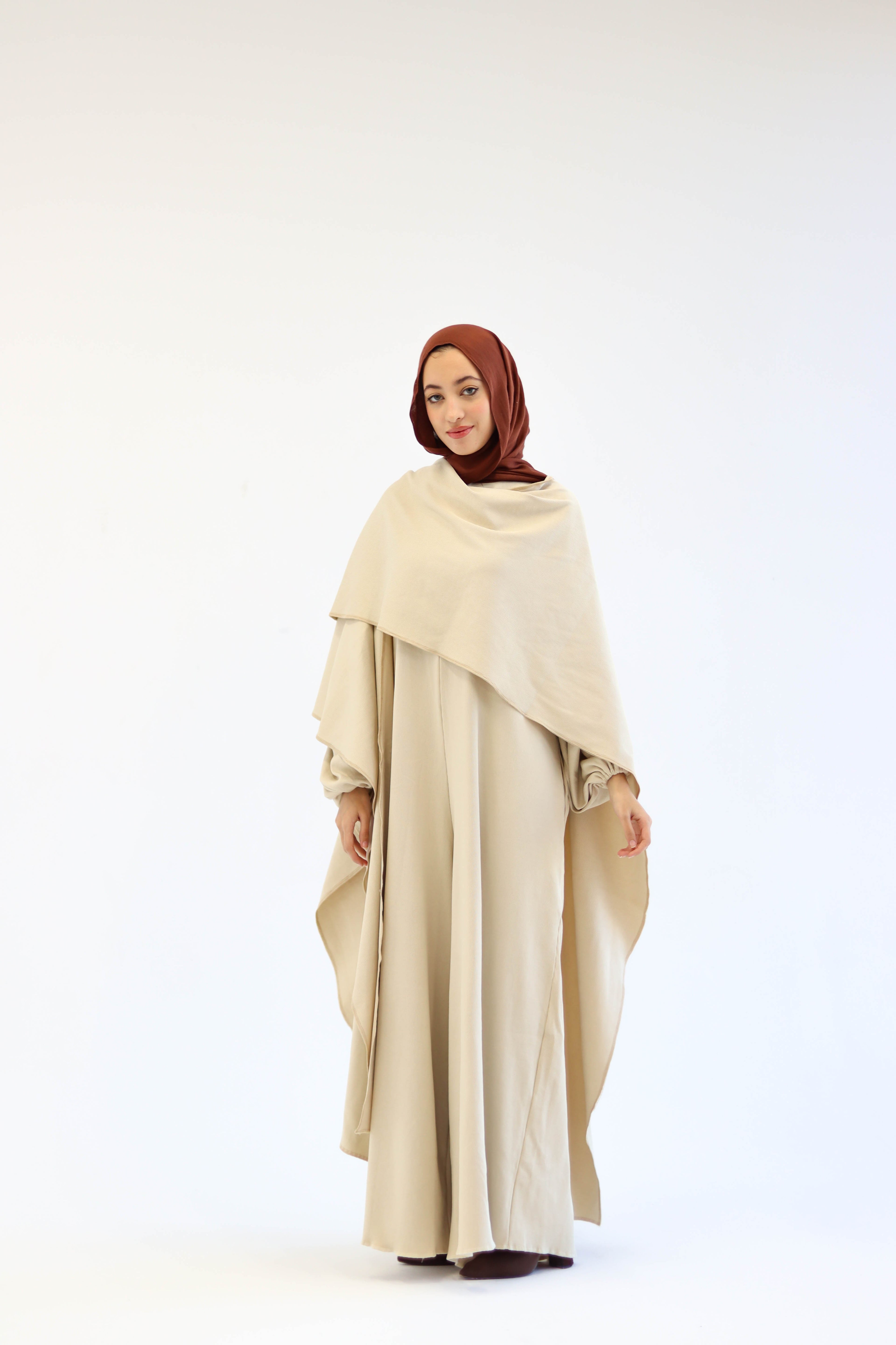 Asiia Set|Cape|Jumpsuit In Beige