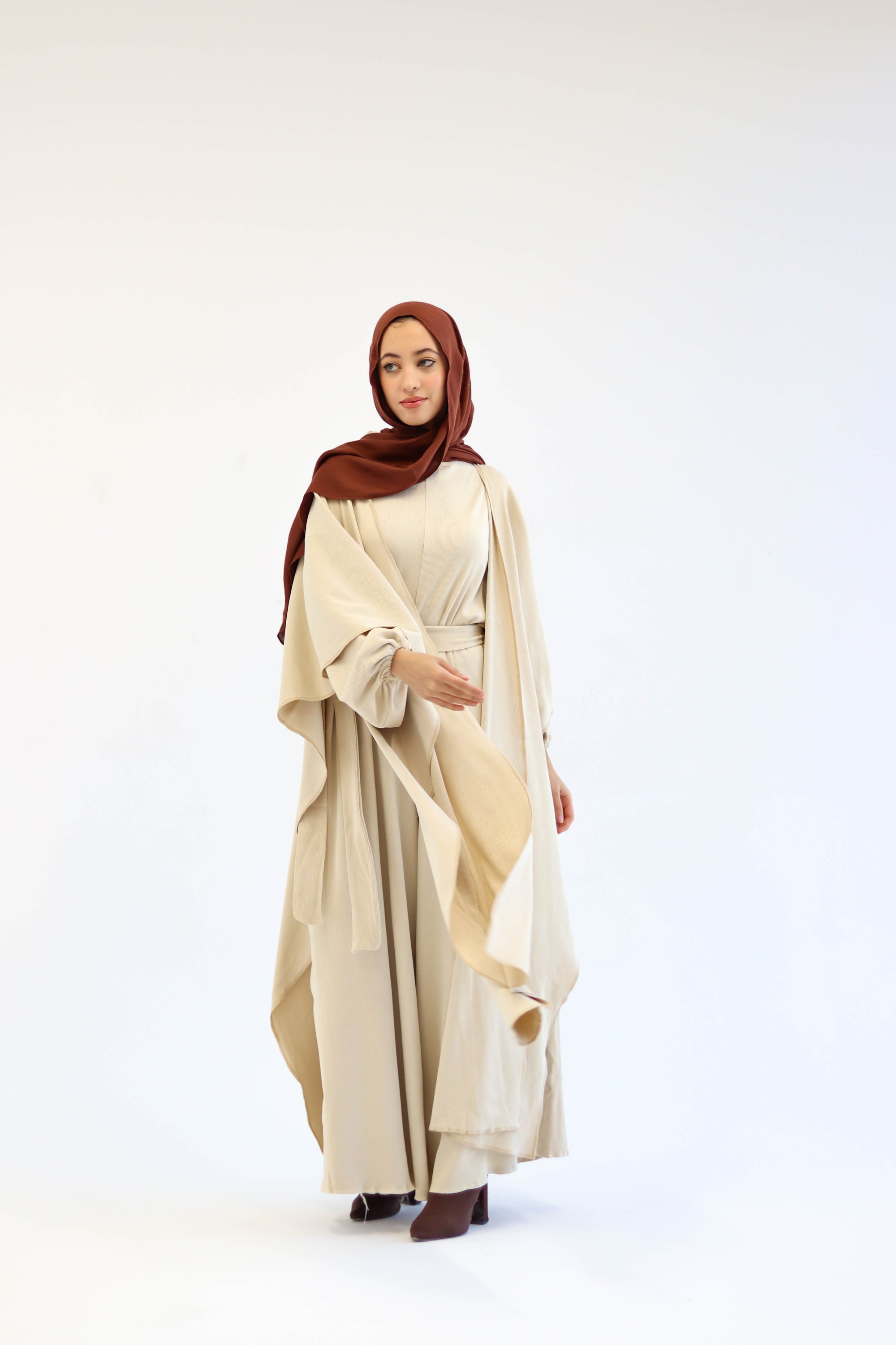 Asiia Set|Cape|Jumpsuit In Beige