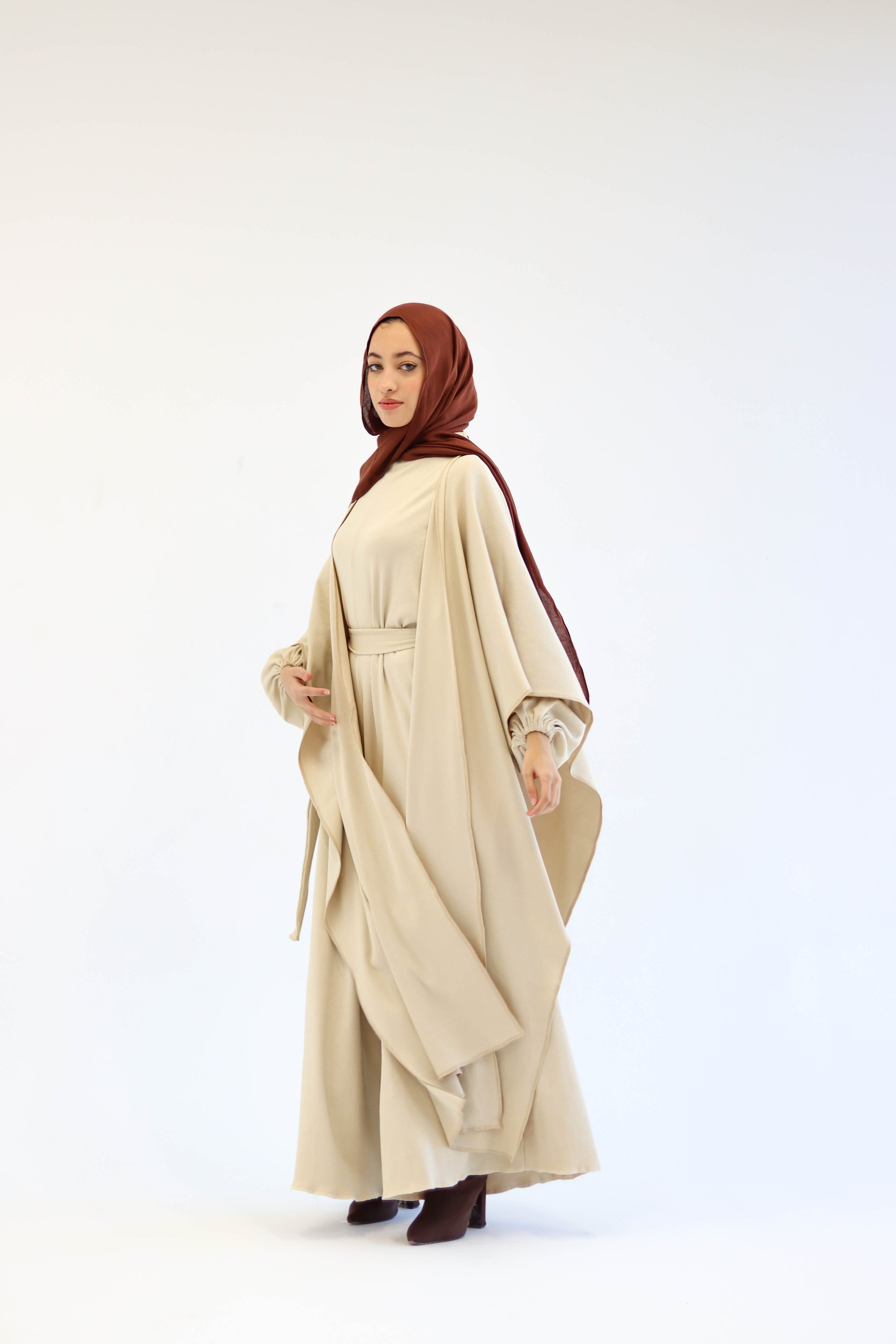 Asiia Set|Cape|Jumpsuit In Beige