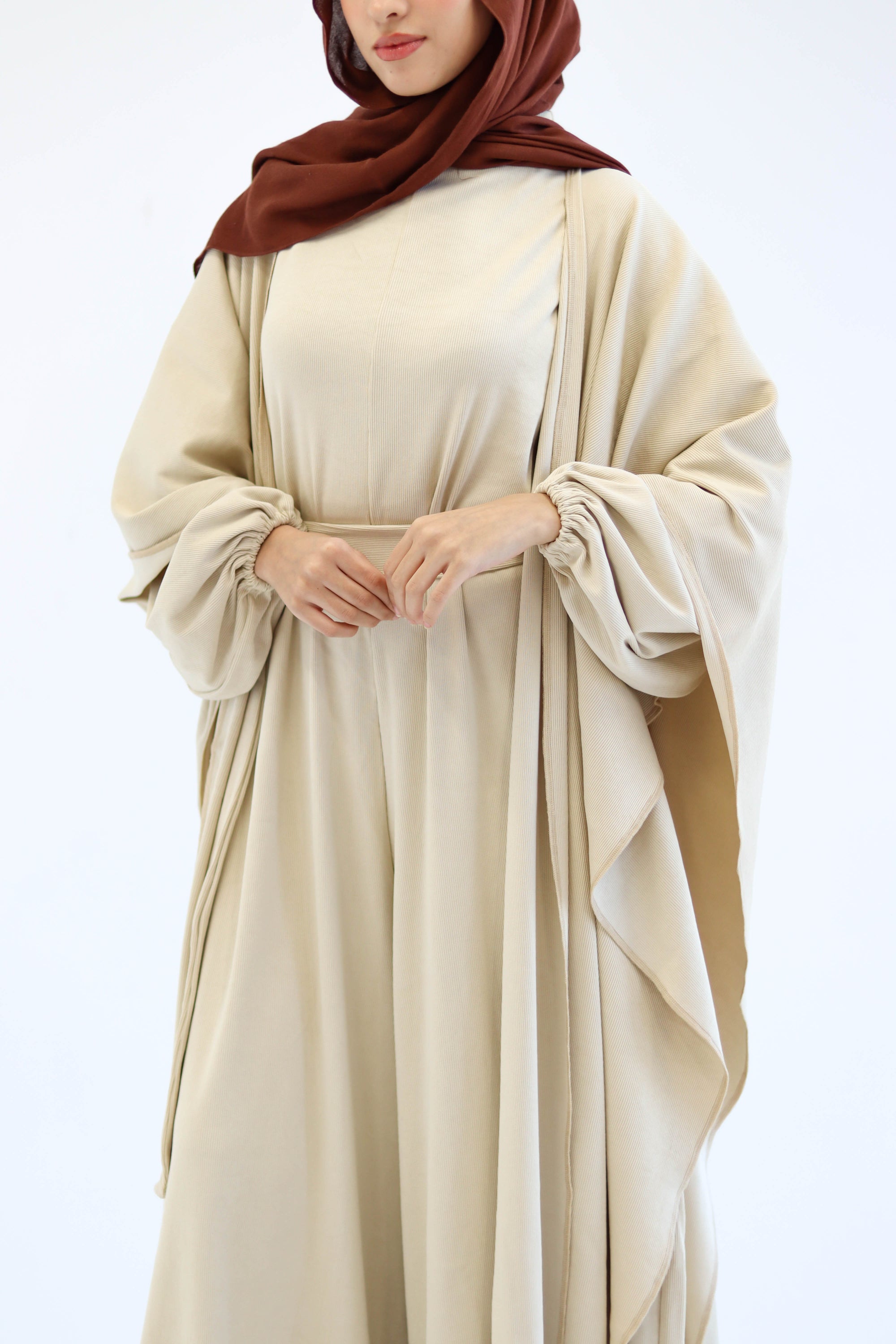 Asiia Set|Cape|Jumpsuit In Beige