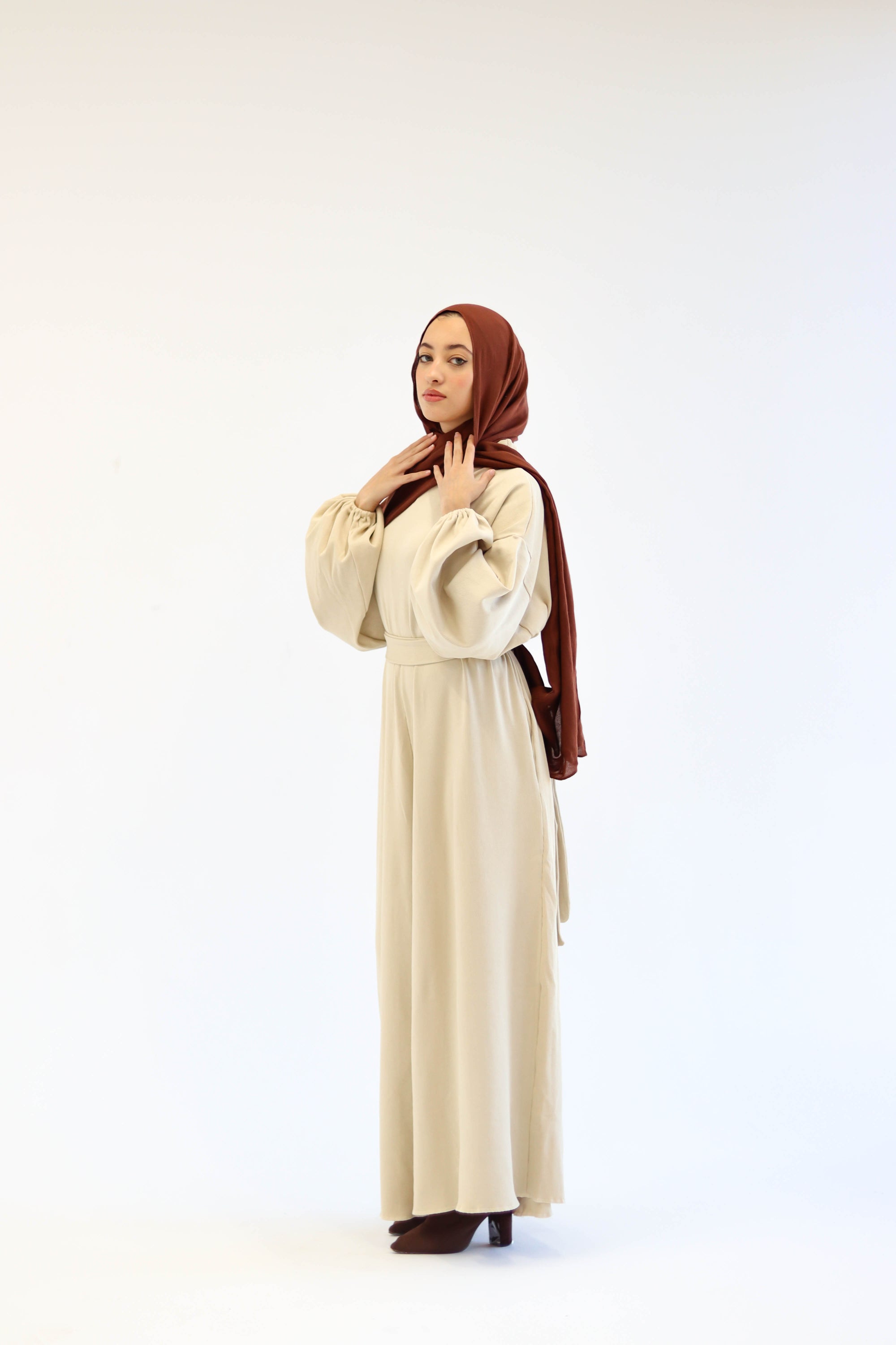 Asiia Set|Cape|Jumpsuit In Beige
