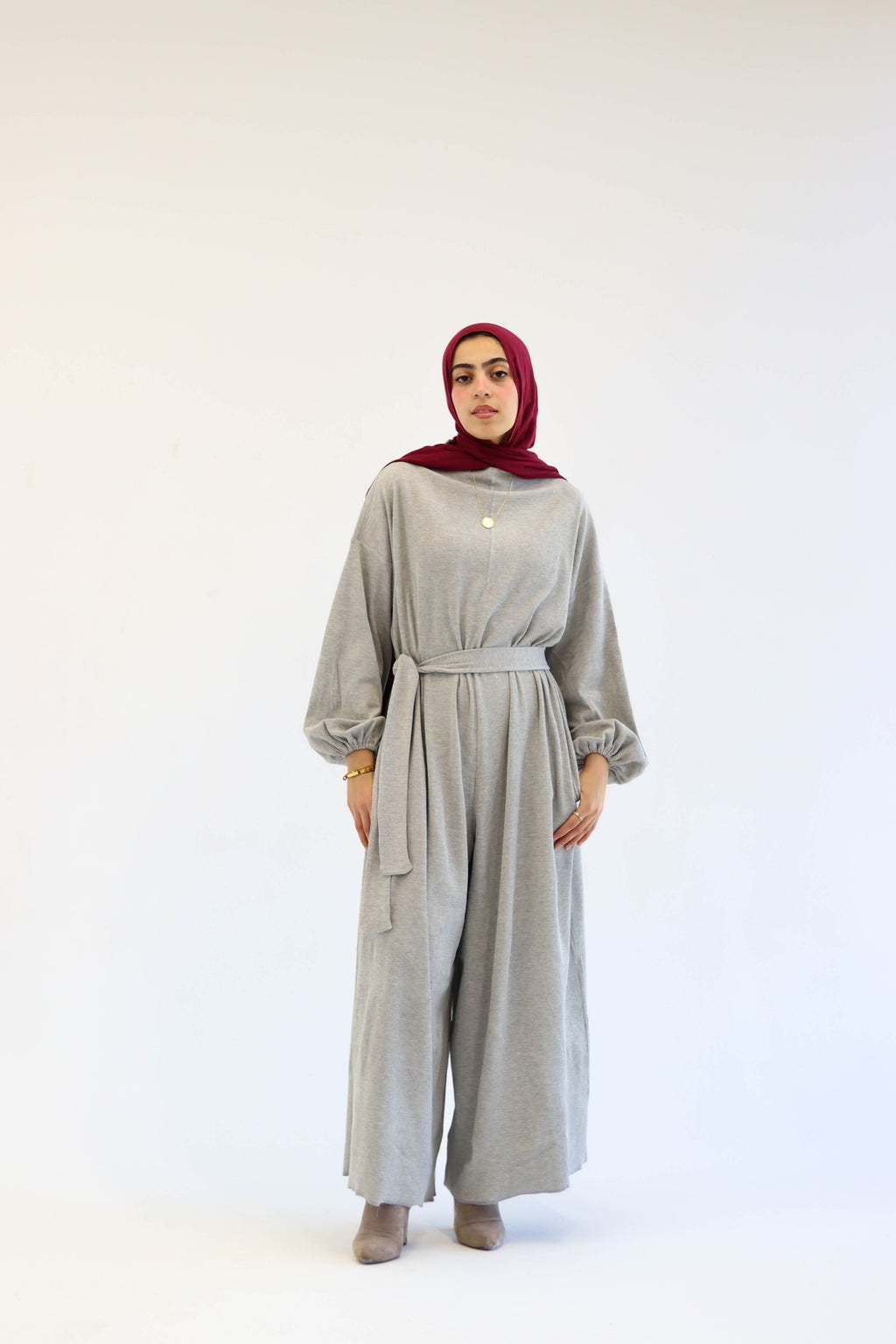 Asiia Set|Cape|Jumpsuit In Light-Grey