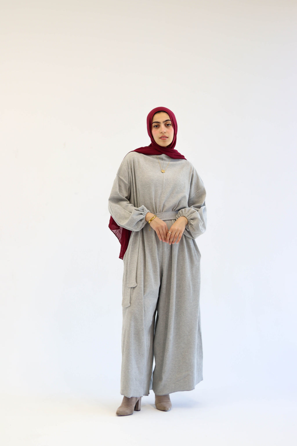 Asiia Set|Cape|Jumpsuit In Light-Grey