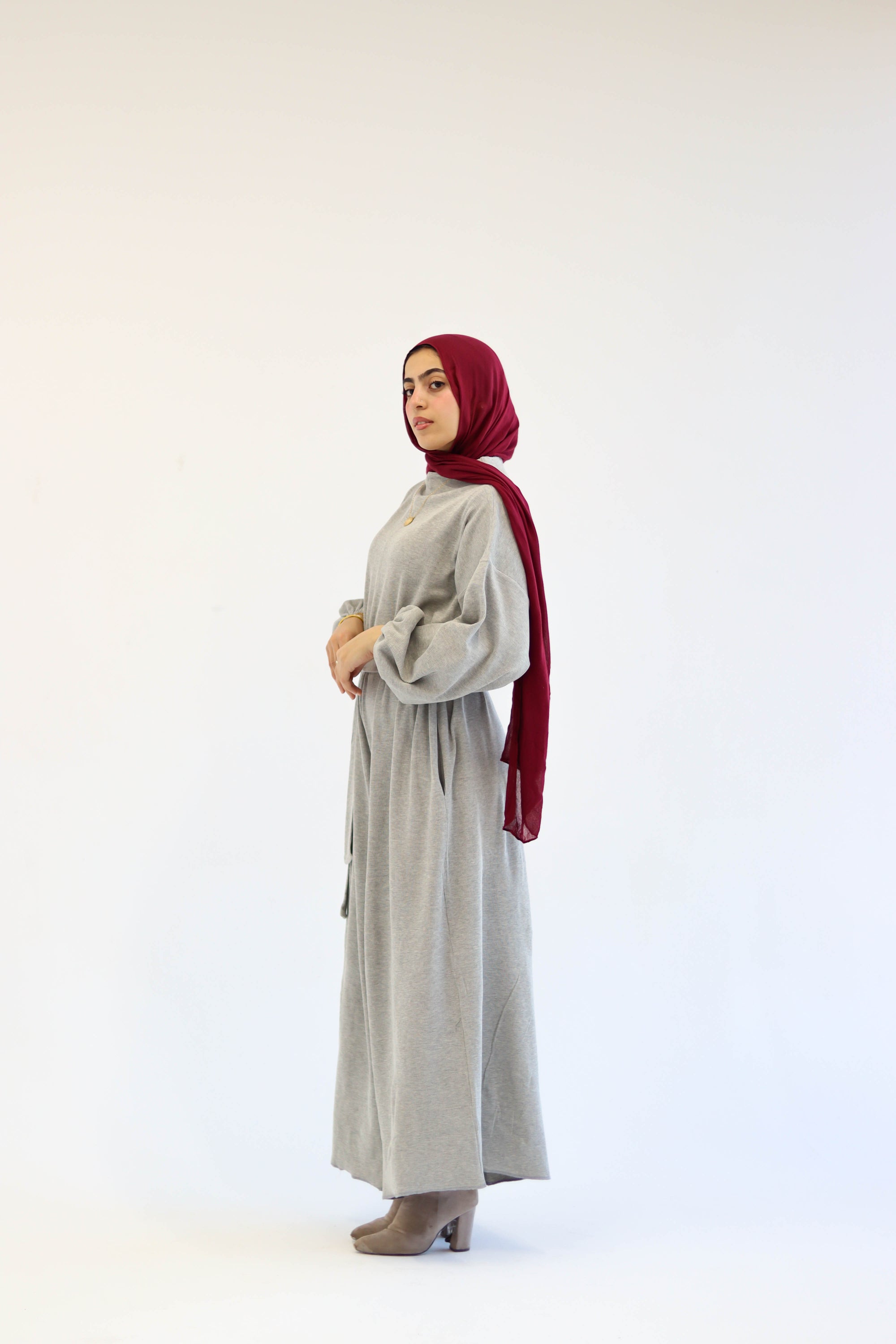 Asiia Set|Cape|Jumpsuit In Light-Grey