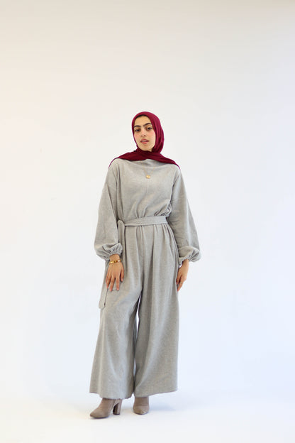 Asiia Set|Cape|Jumpsuit In Light-Grey