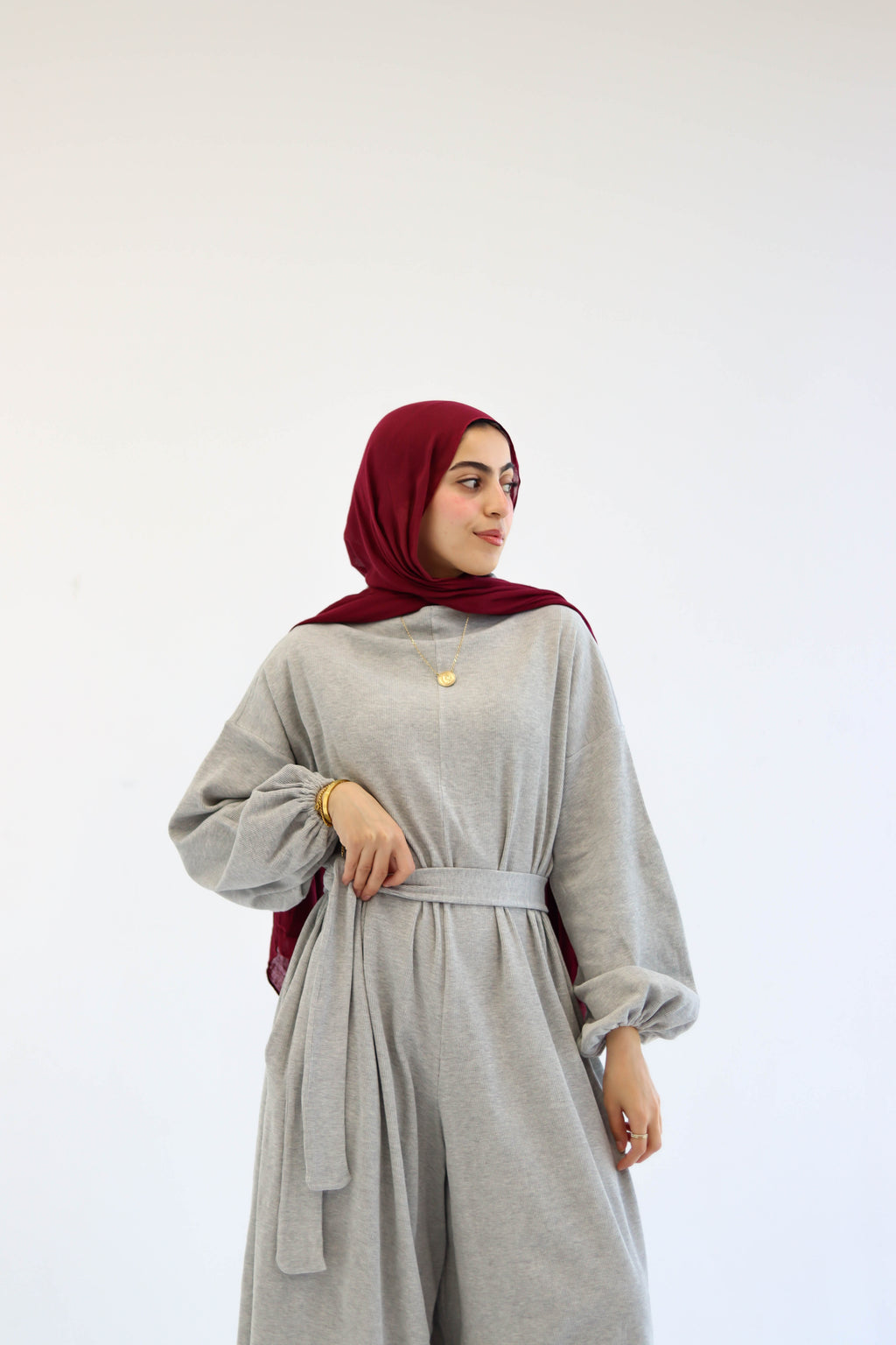 Asiia Set|Cape|Jumpsuit In Light-Grey