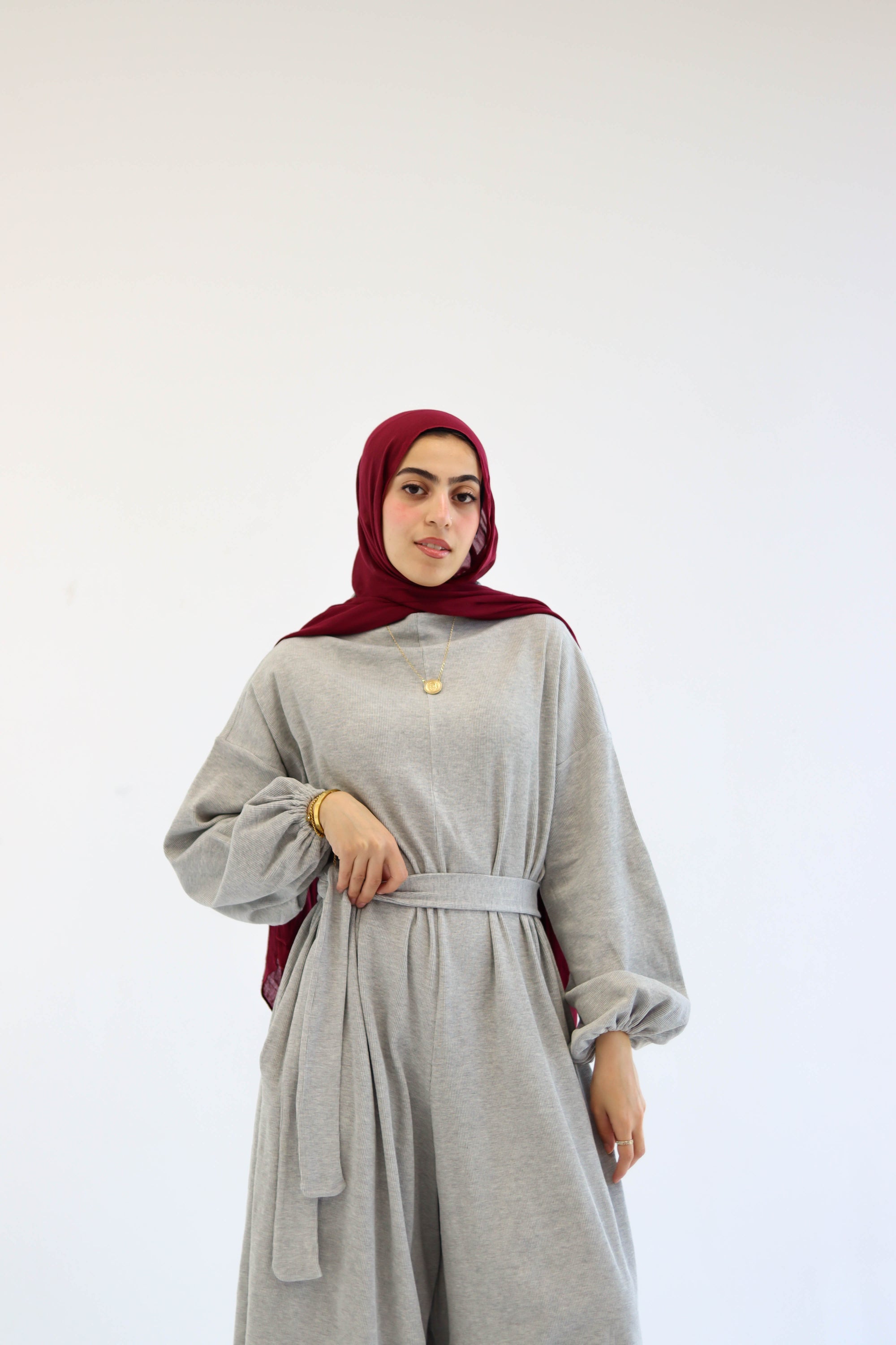 Asiia Set|Cape|Jumpsuit In Light-Grey