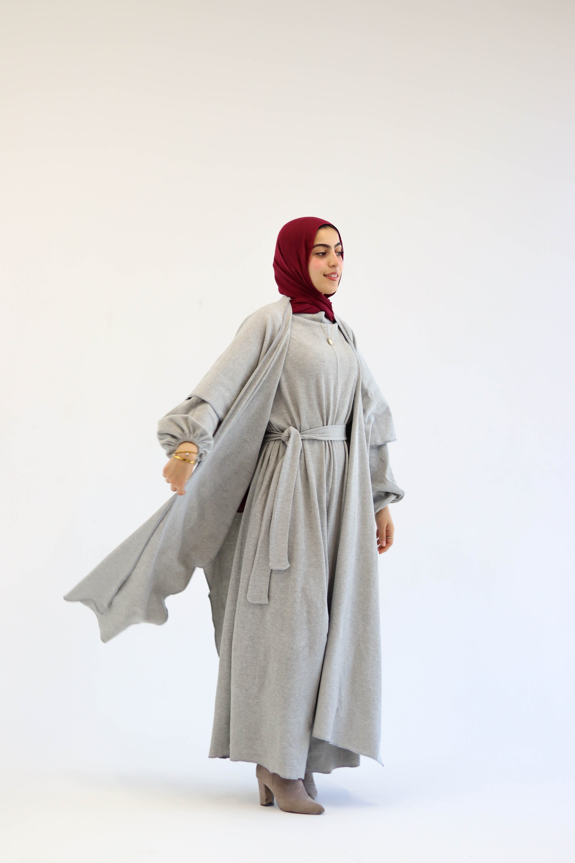 Asiia Set|Cape|Jumpsuit In Light-Grey