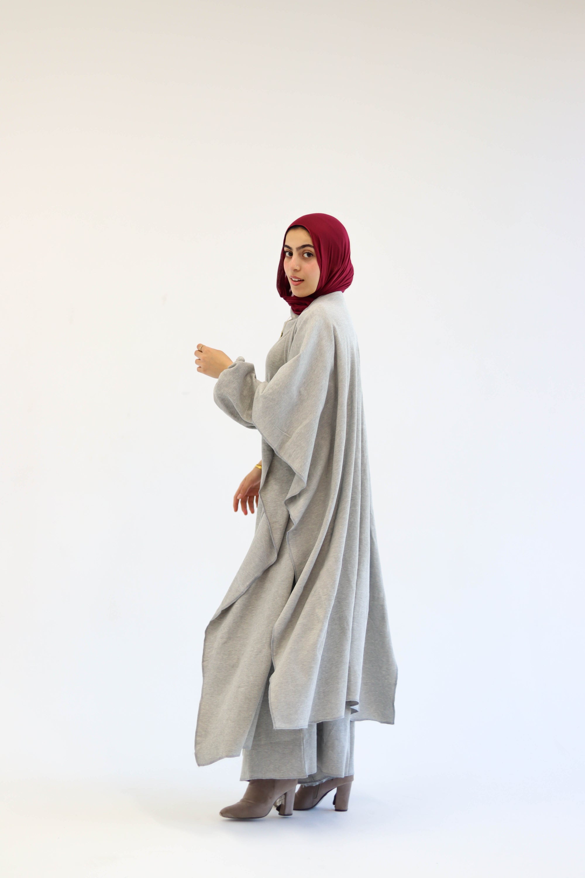 Asiia Set|Cape|Jumpsuit In Light-Grey