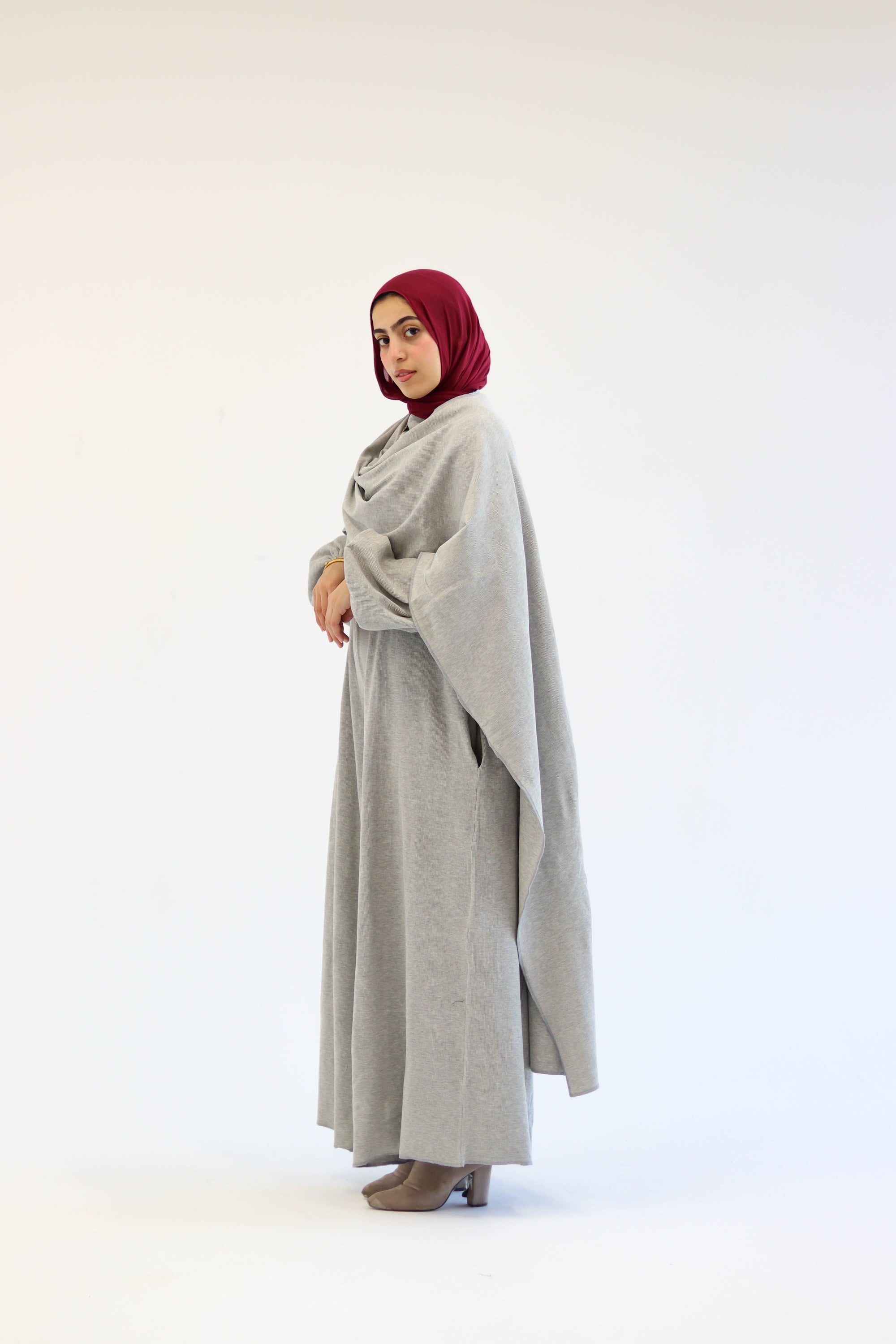 Asiia Set|Cape|Jumpsuit In Light-Grey
