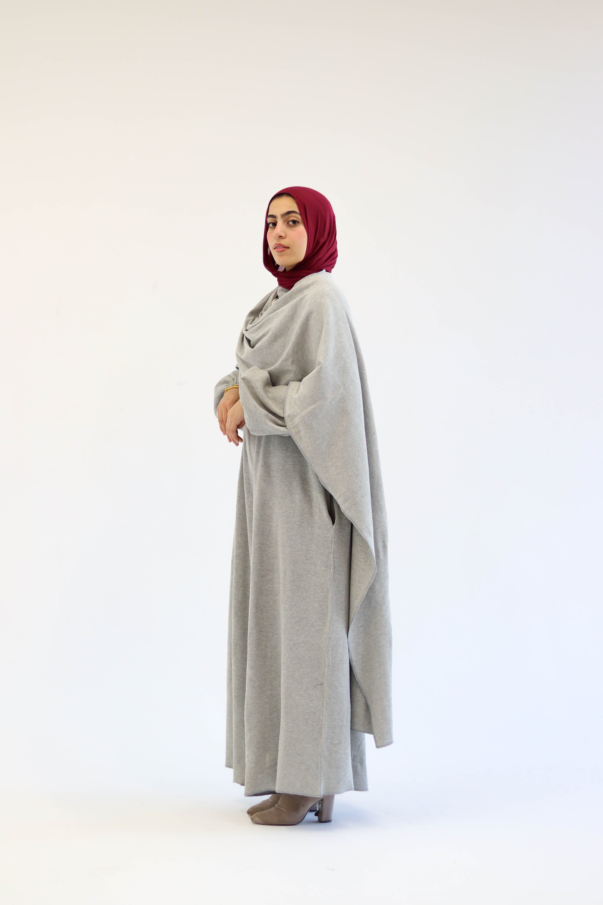 Asiia Set|Cape|Jumpsuit In Light-Grey