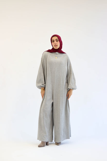 Asiia Set|Cape|Jumpsuit In Light-Grey