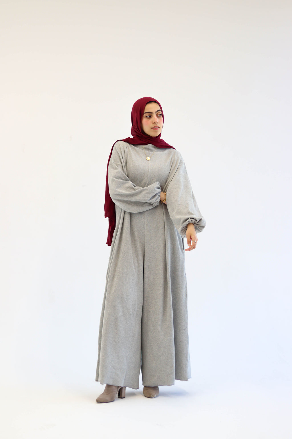 Asiia Set|Cape|Jumpsuit In Dark-Grey