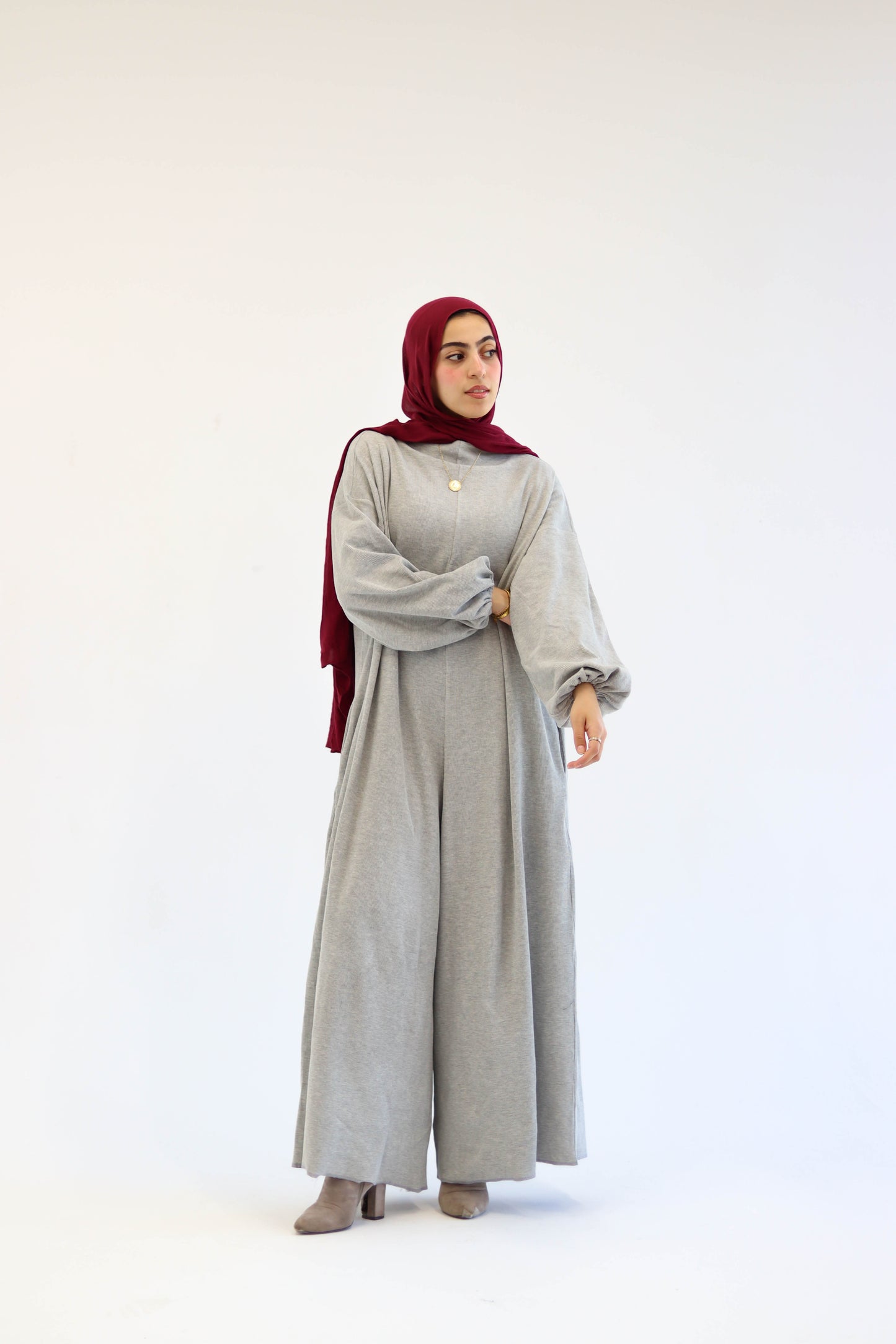 Asiia Set|Cape|Jumpsuit In Light-Grey