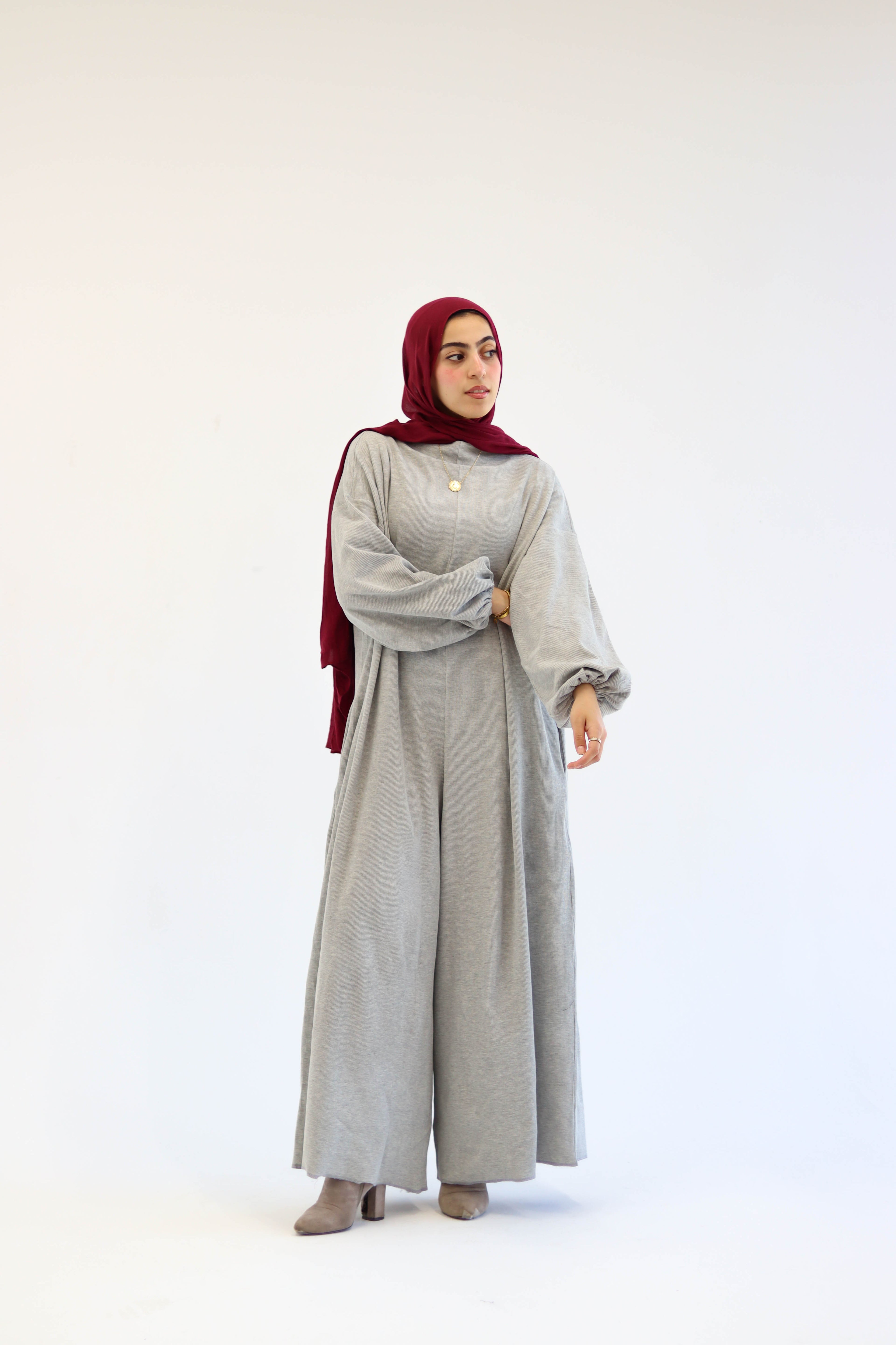 Asiia Set|Cape|Jumpsuit In Light-Grey