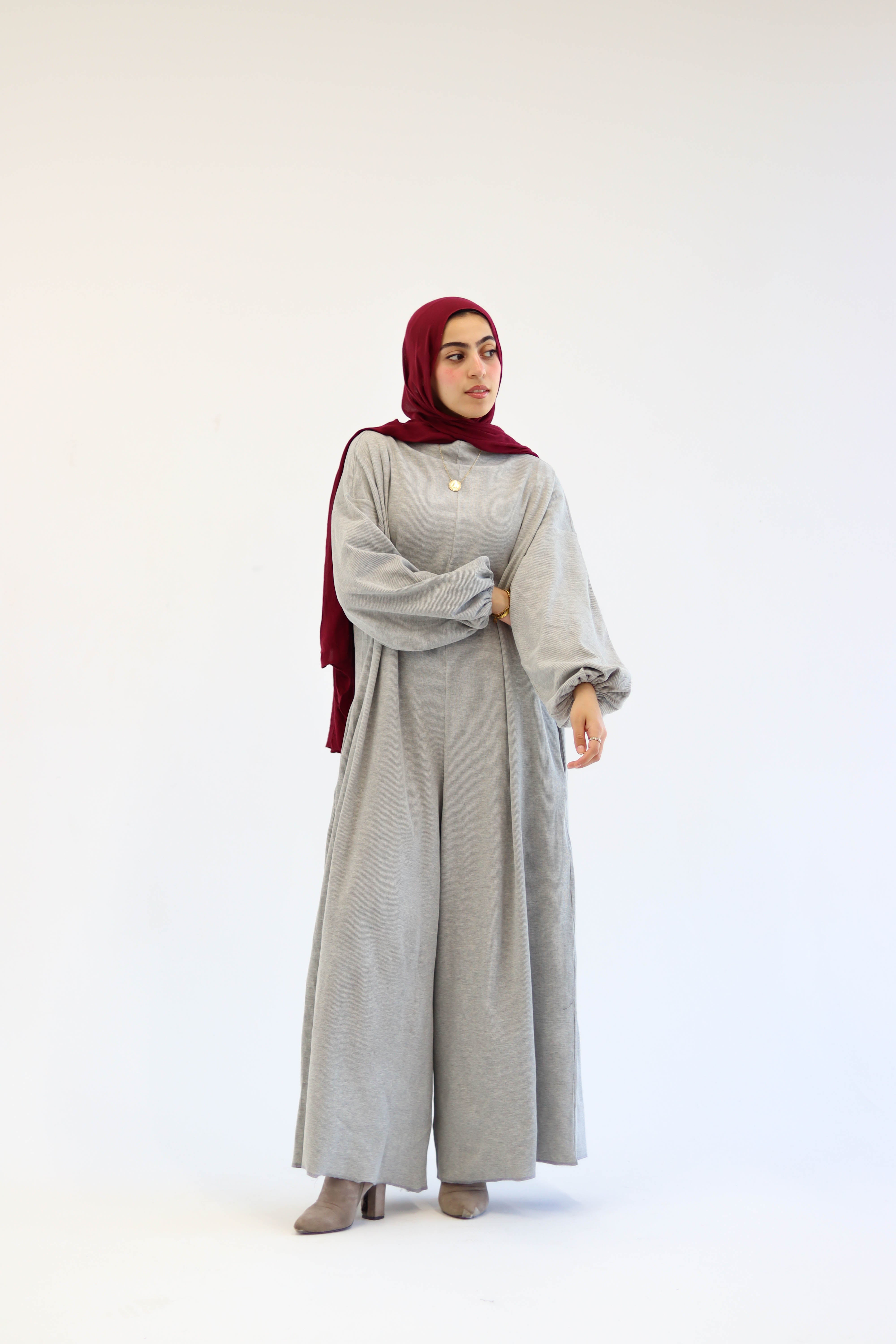 Asiia Set|Cape|Jumpsuit In Light-Grey