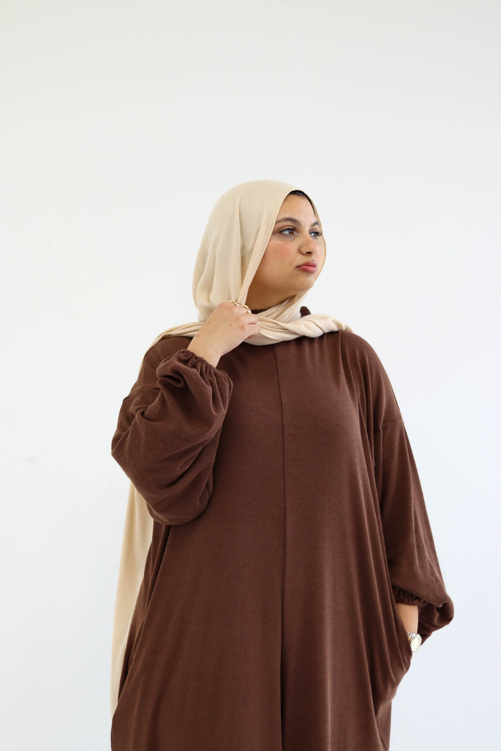Asiia Set|Cape|Jumpsuit In Brown