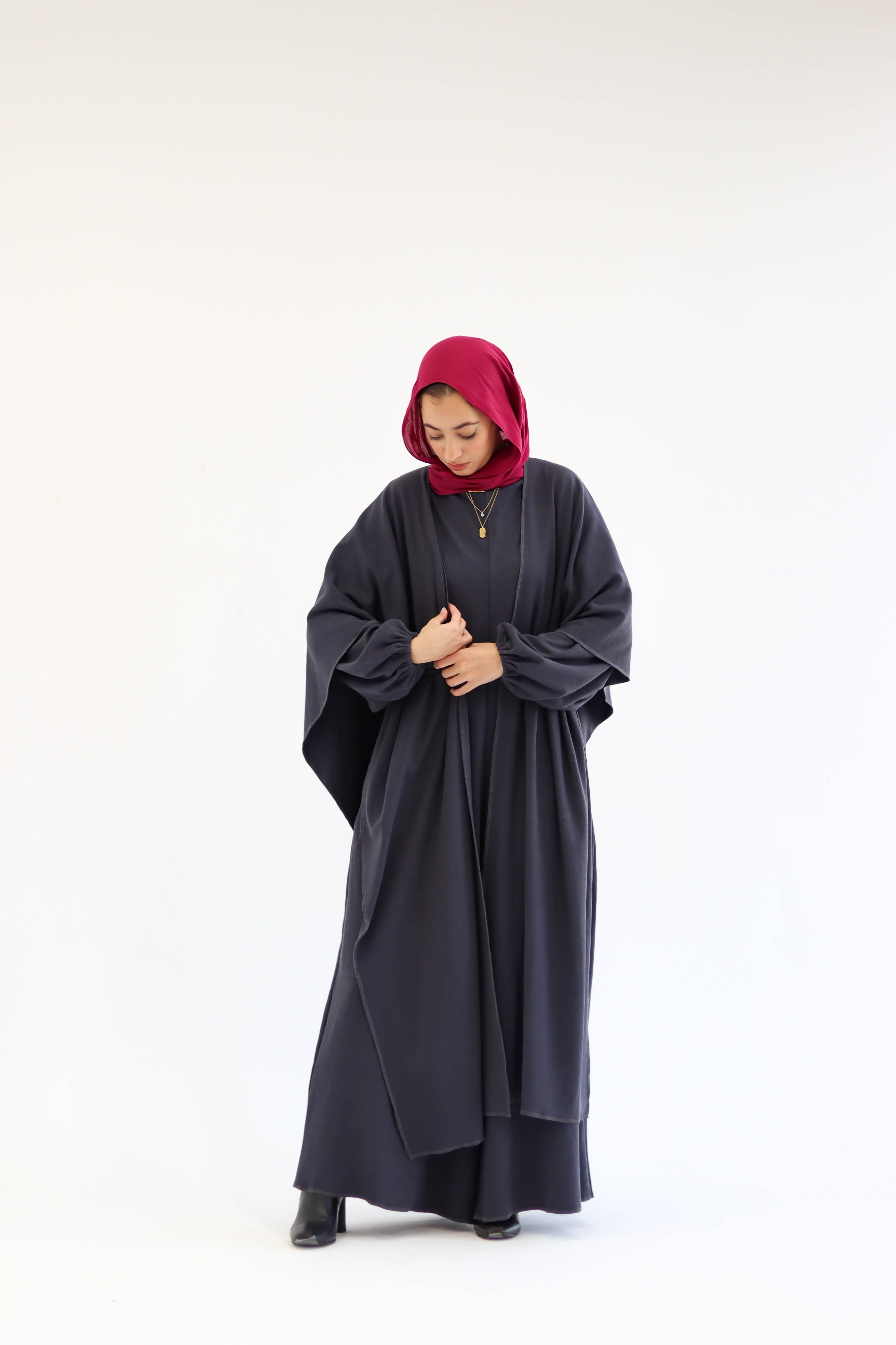 Asiia Set|Cape|Jumpsuit In Dark-Grey