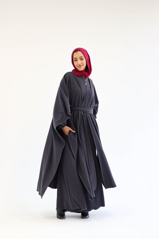 Asiia Set|Cape|Jumpsuit In Dark-Grey
