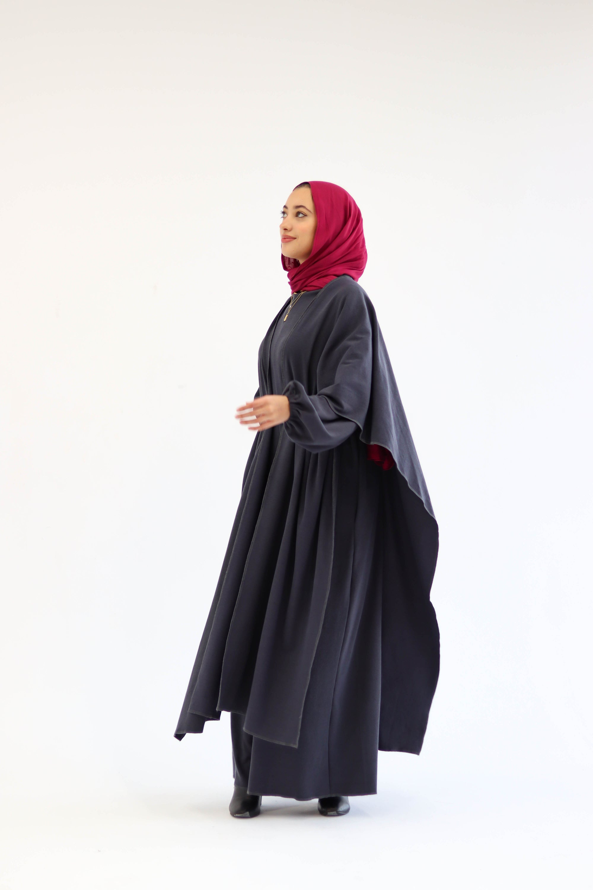 Asiia Set|Cape|Jumpsuit In Dark-Grey