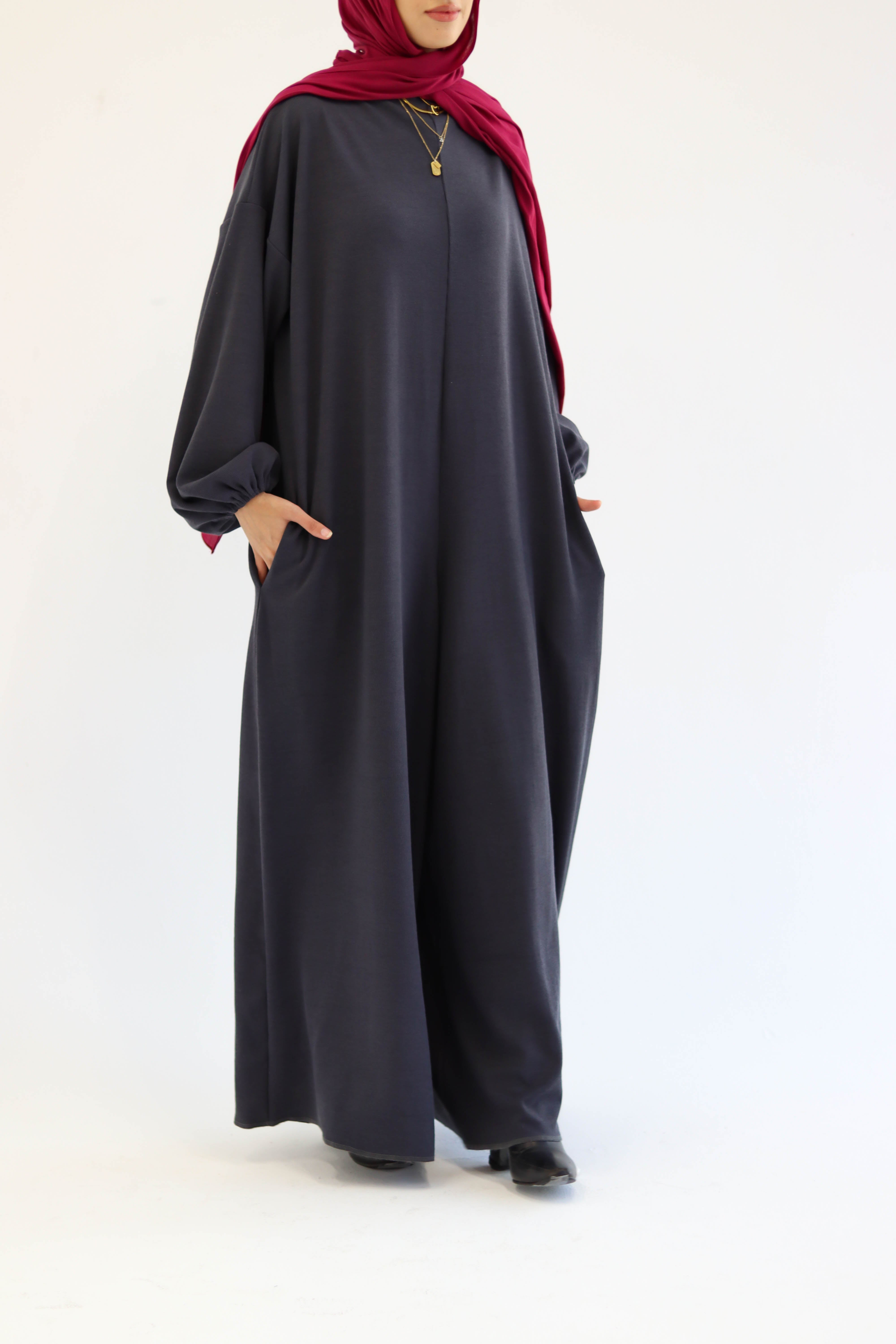 Asiia Set|Cape|Jumpsuit In Dark-Grey