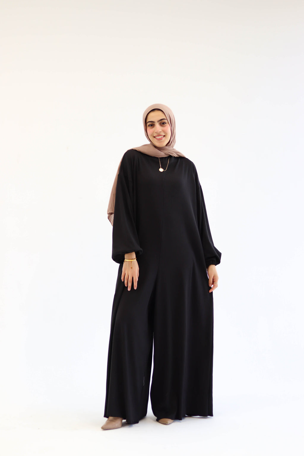Asiia Set|Cape|Jumpsuit In Dark-Grey