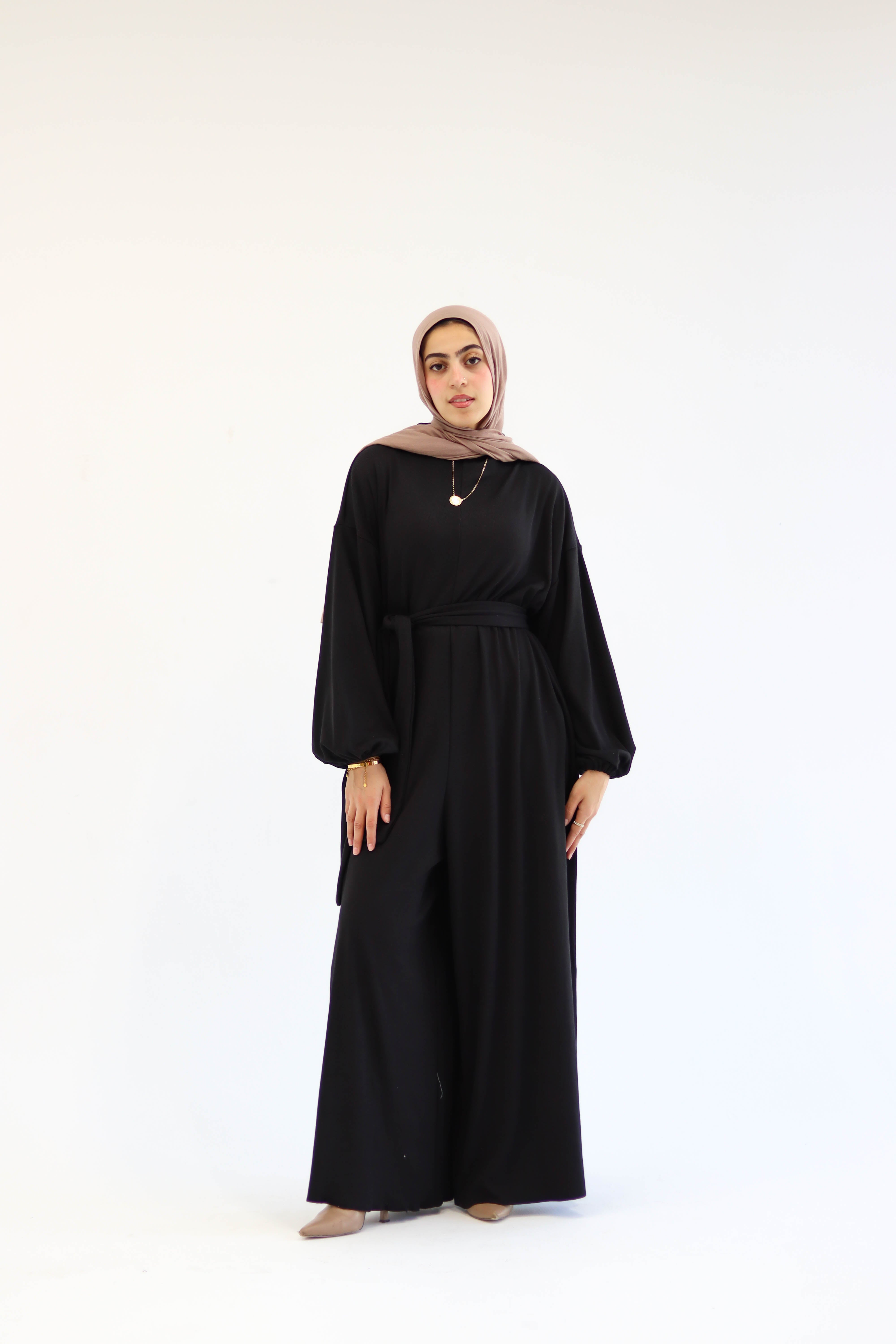 Asiia Set|Cape|Jumpsuit In Black