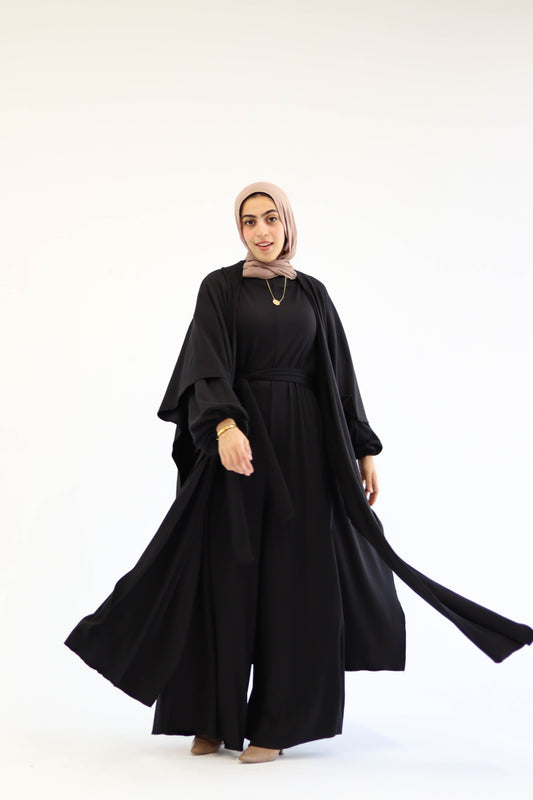 Asiia Set|Cape|Jumpsuit In Black