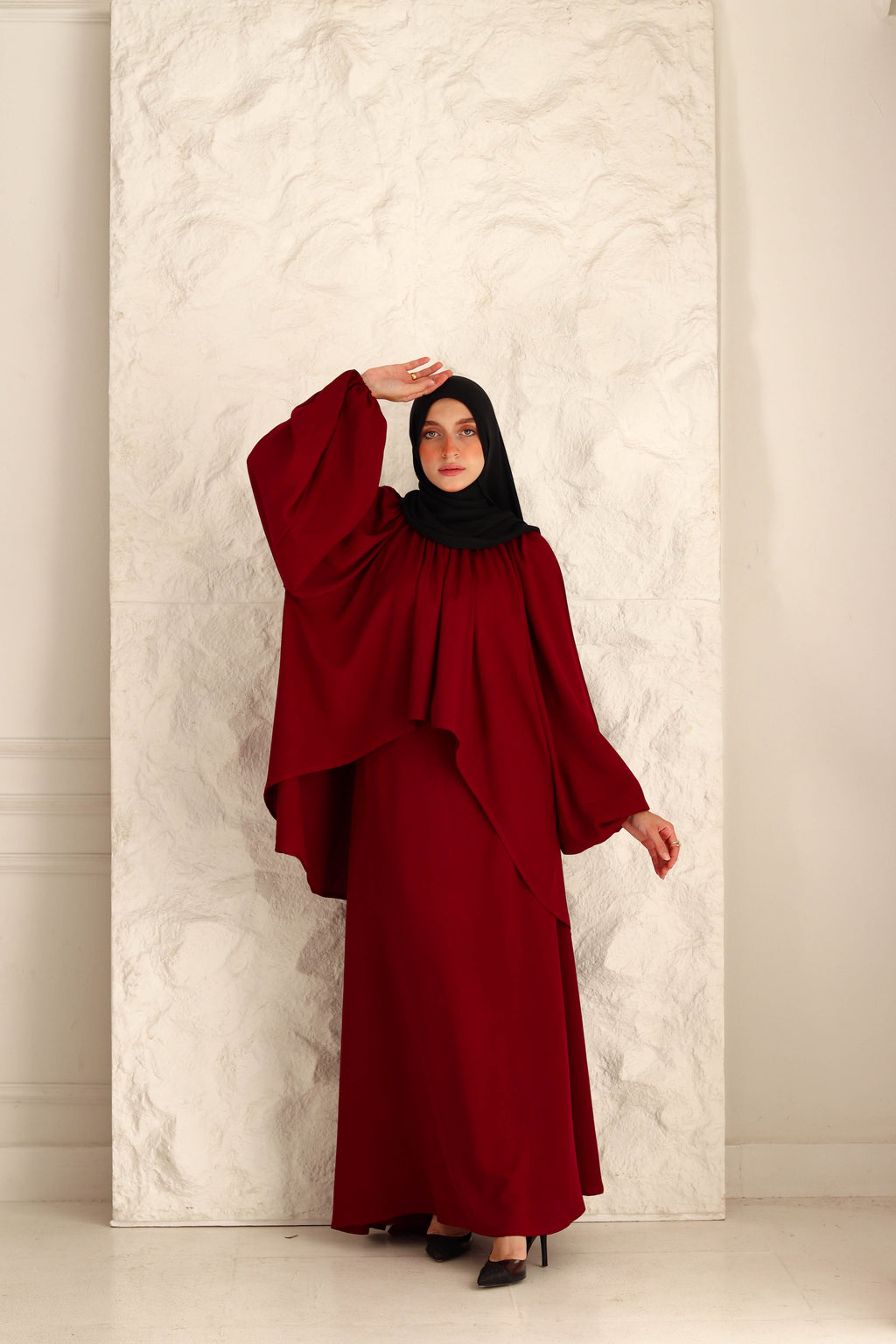 Nara Set In Maroon