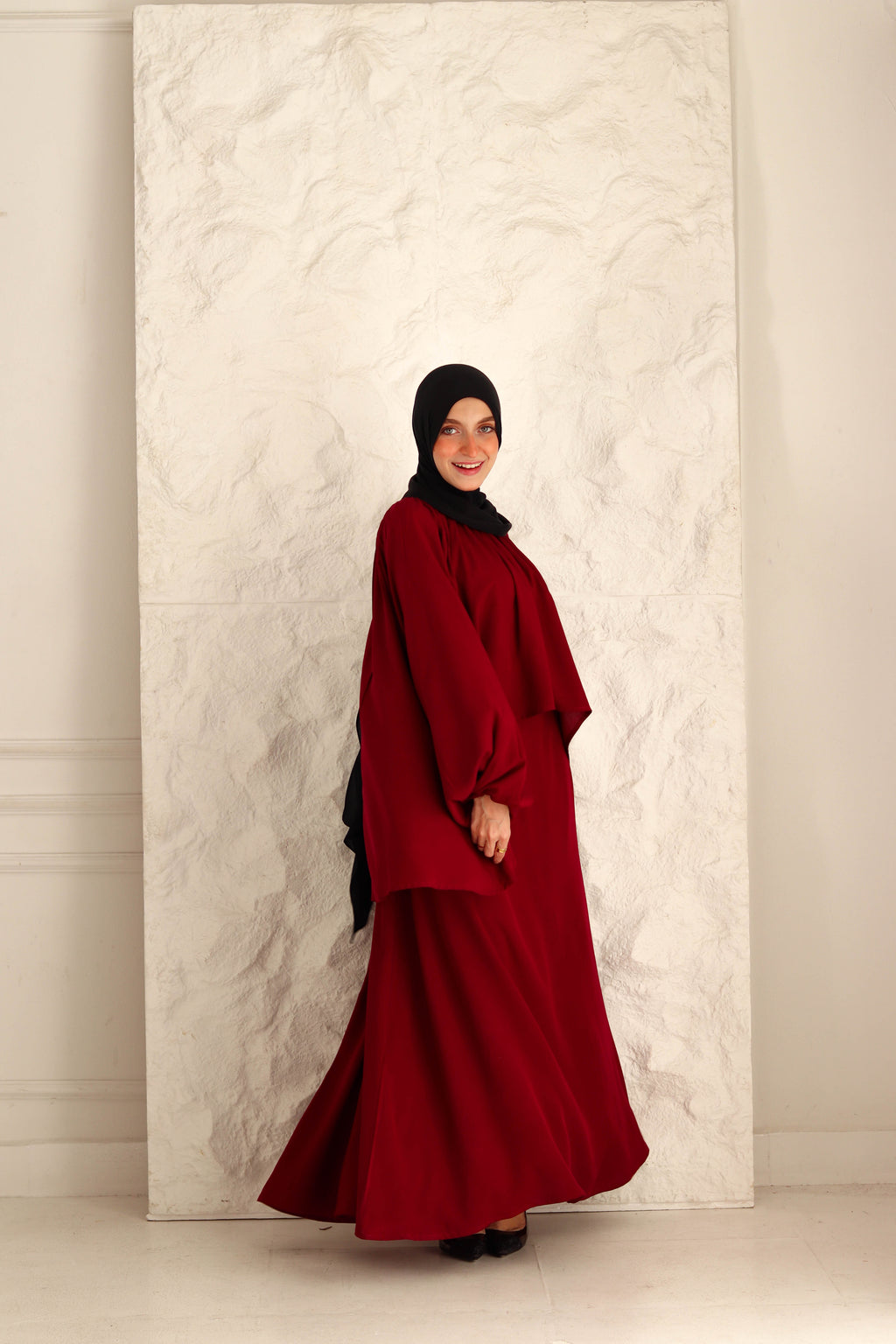 Nara Set In Maroon