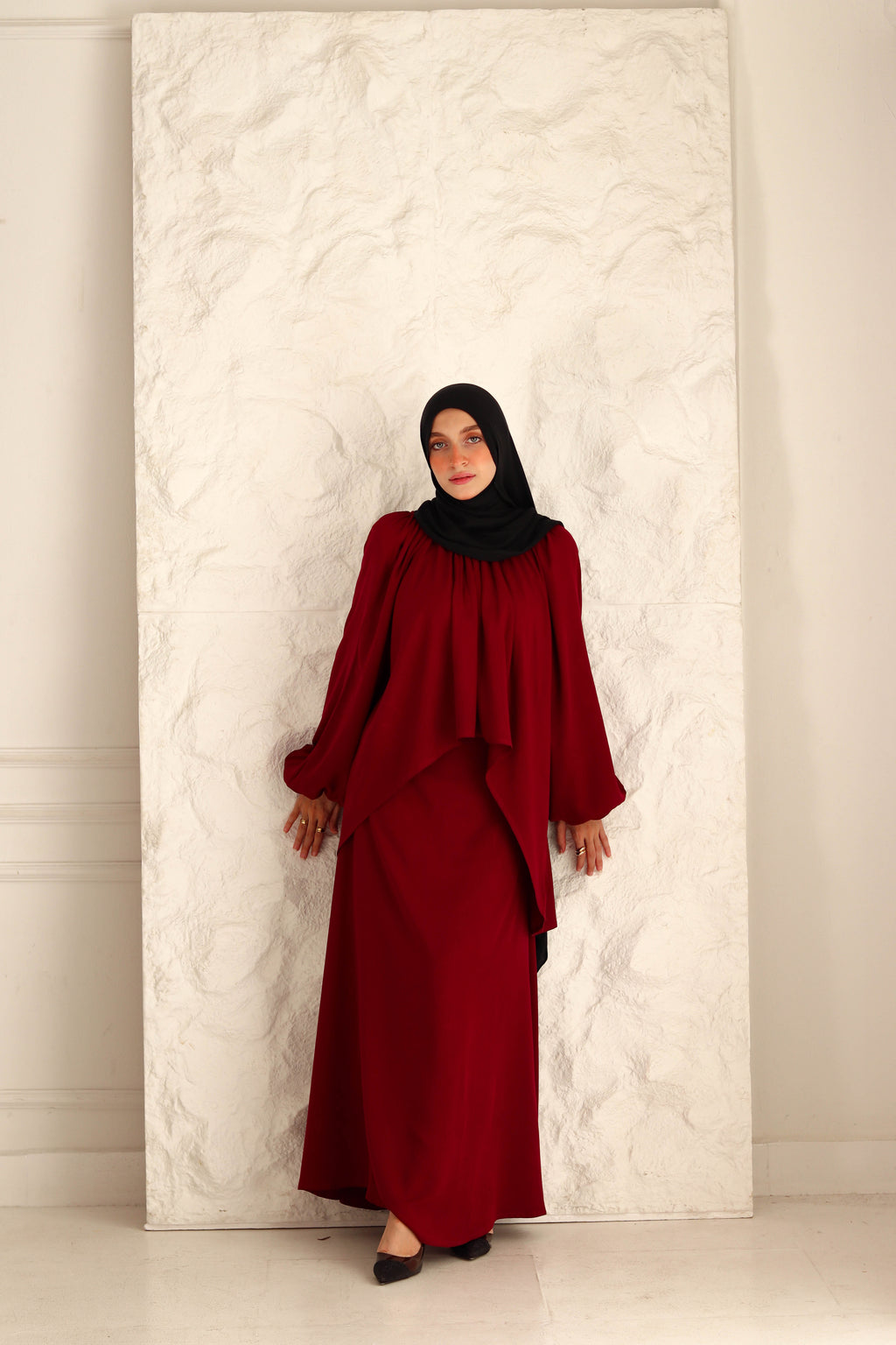 Nara Set In Maroon