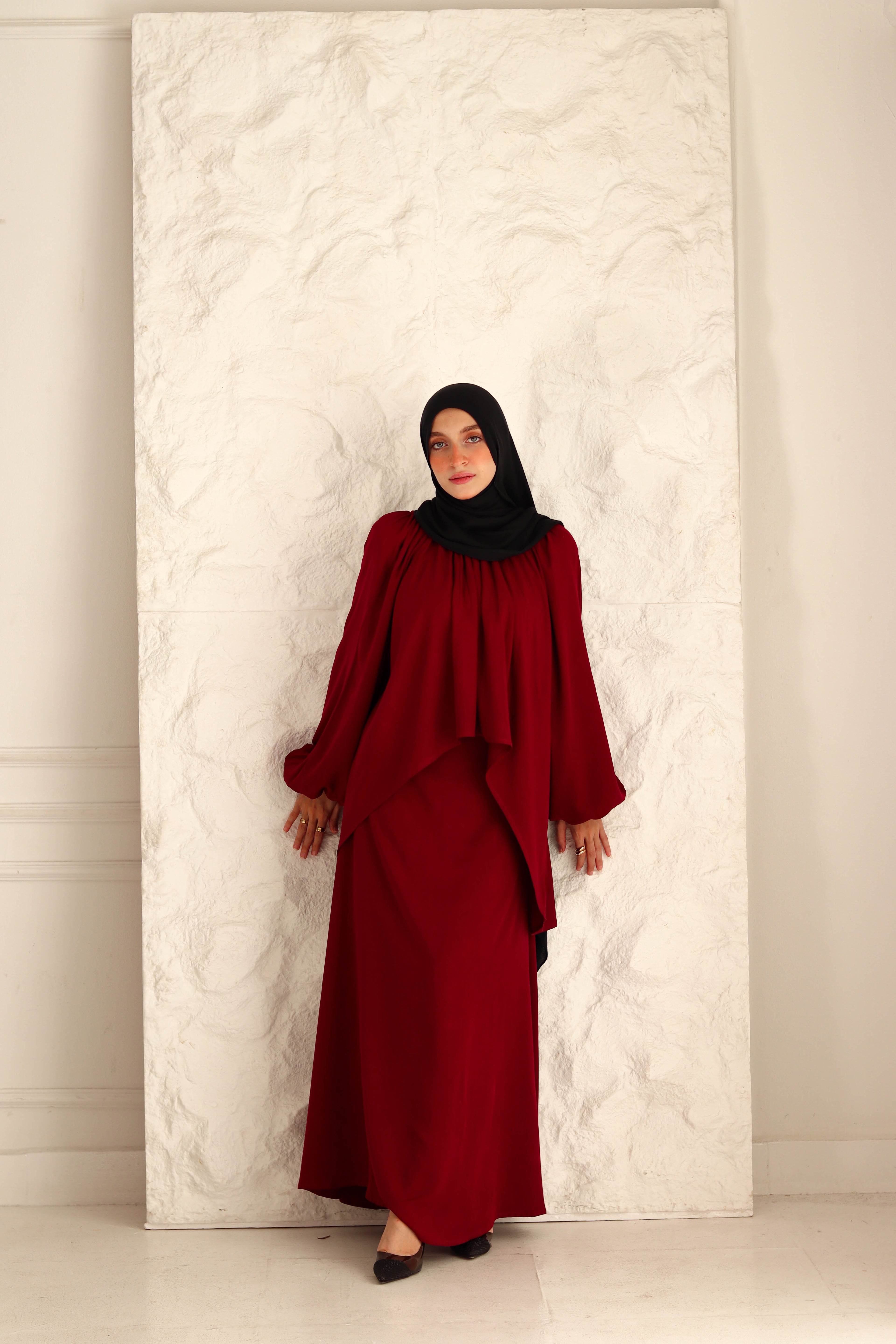 Nara Set In Maroon