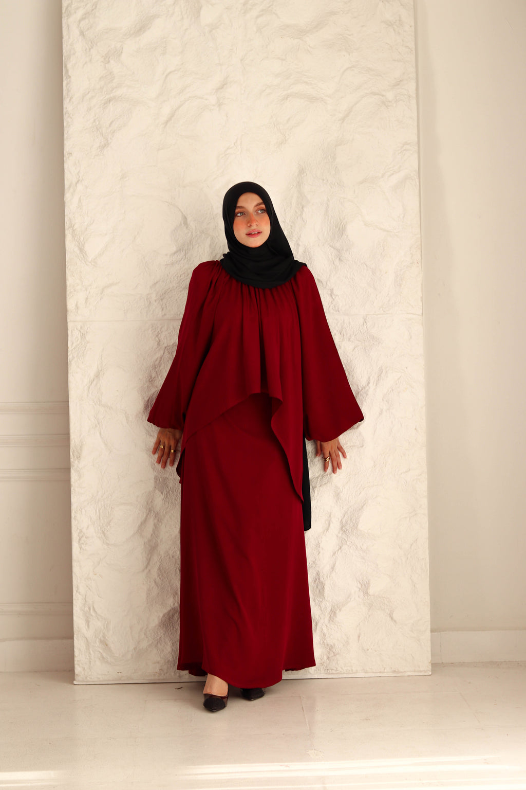 Nara Set In Maroon