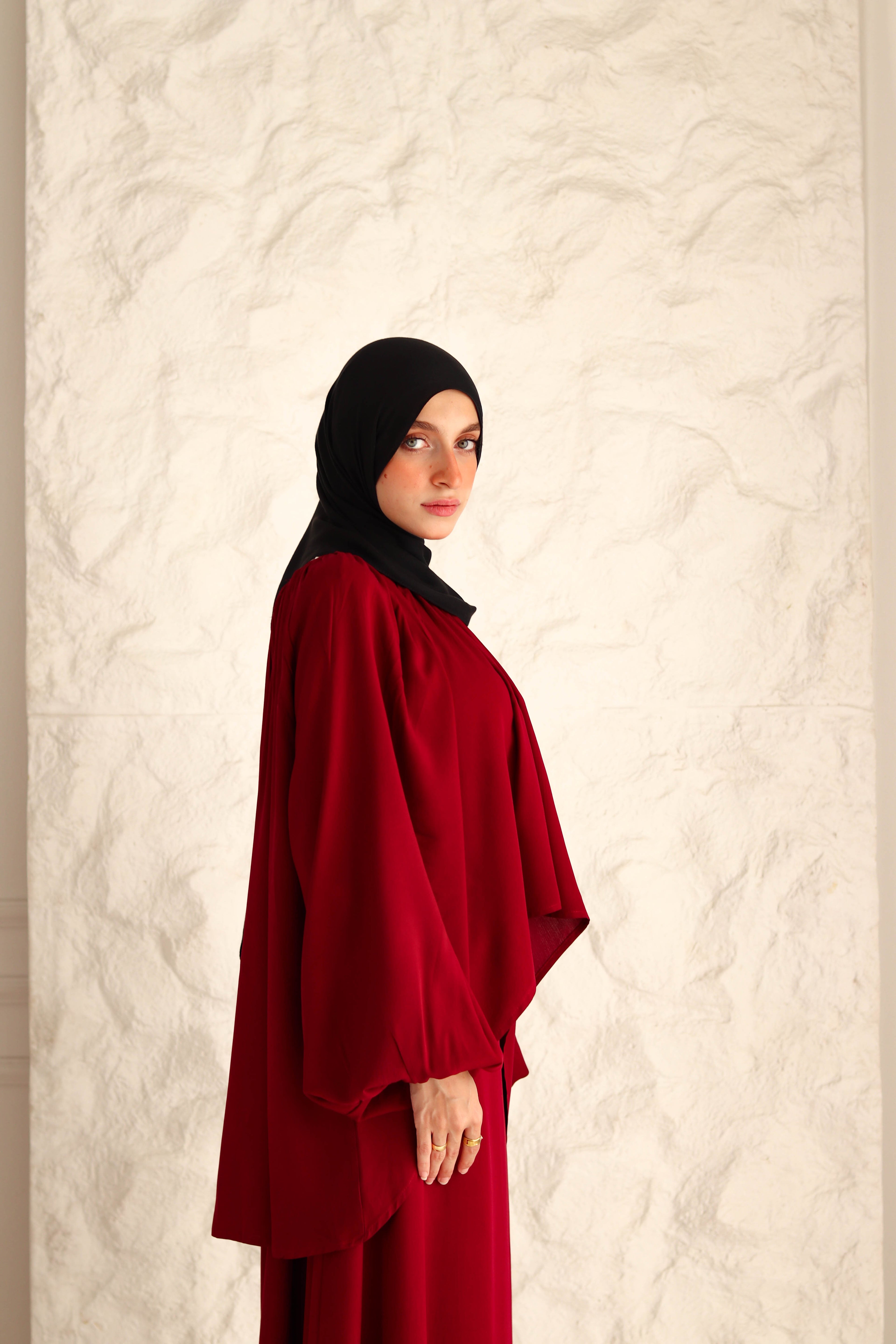 Nara Set In Maroon