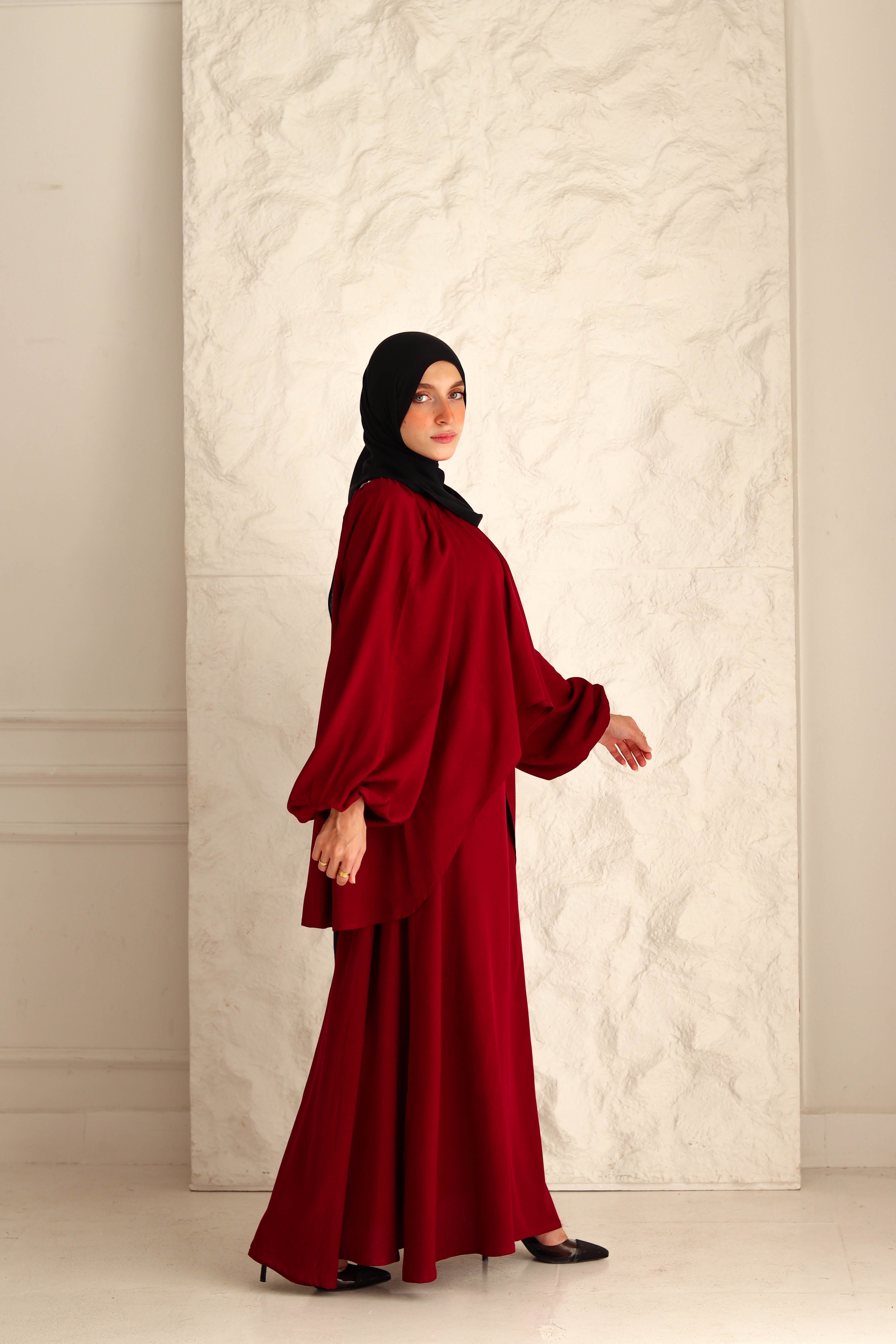 Nara Set In Maroon