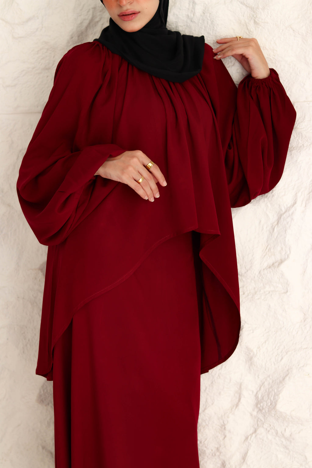 Nara Set In Maroon