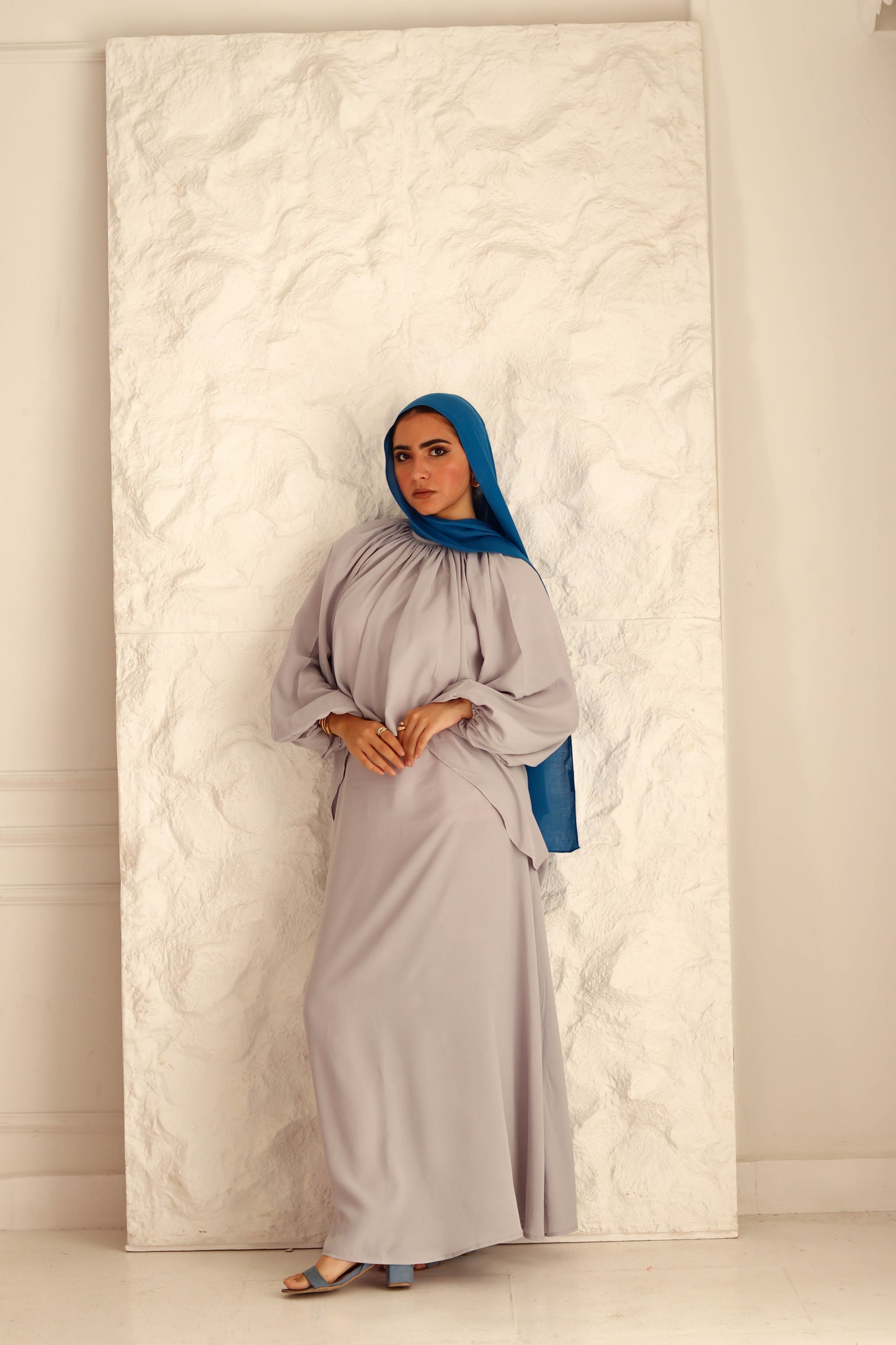 Nara Set|Blouse|Skirt In Grey